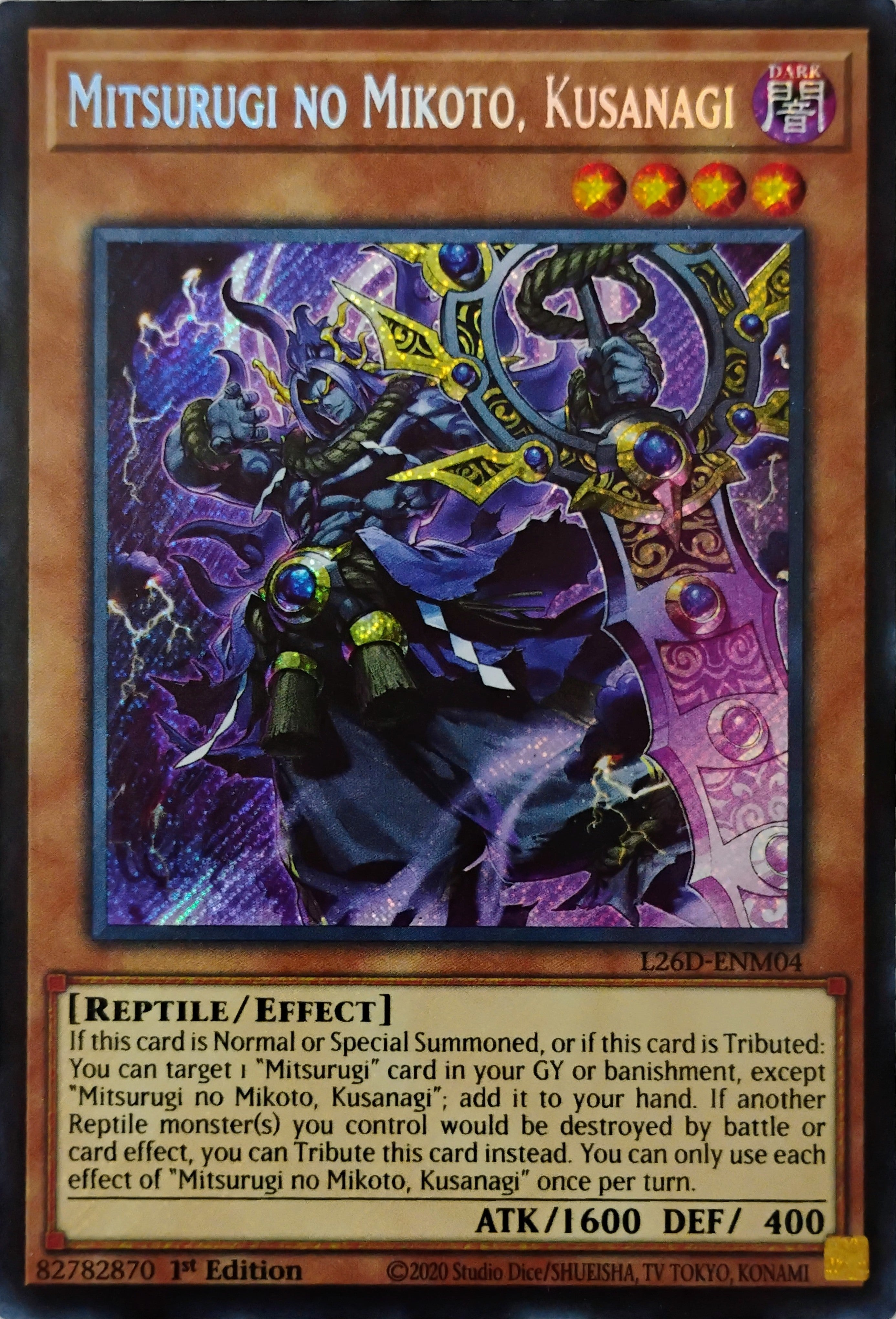 Yugioh! Mitsurugi no Mikoto, Kusanagi L26D-Enm04 Secreta