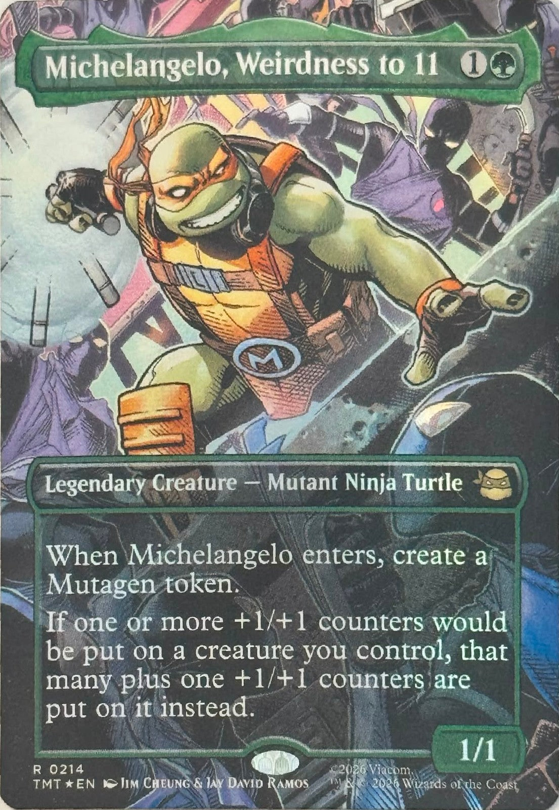 Magic Tcg Michelangelo Weirdness To 11 0214 Foil (Extended Art)