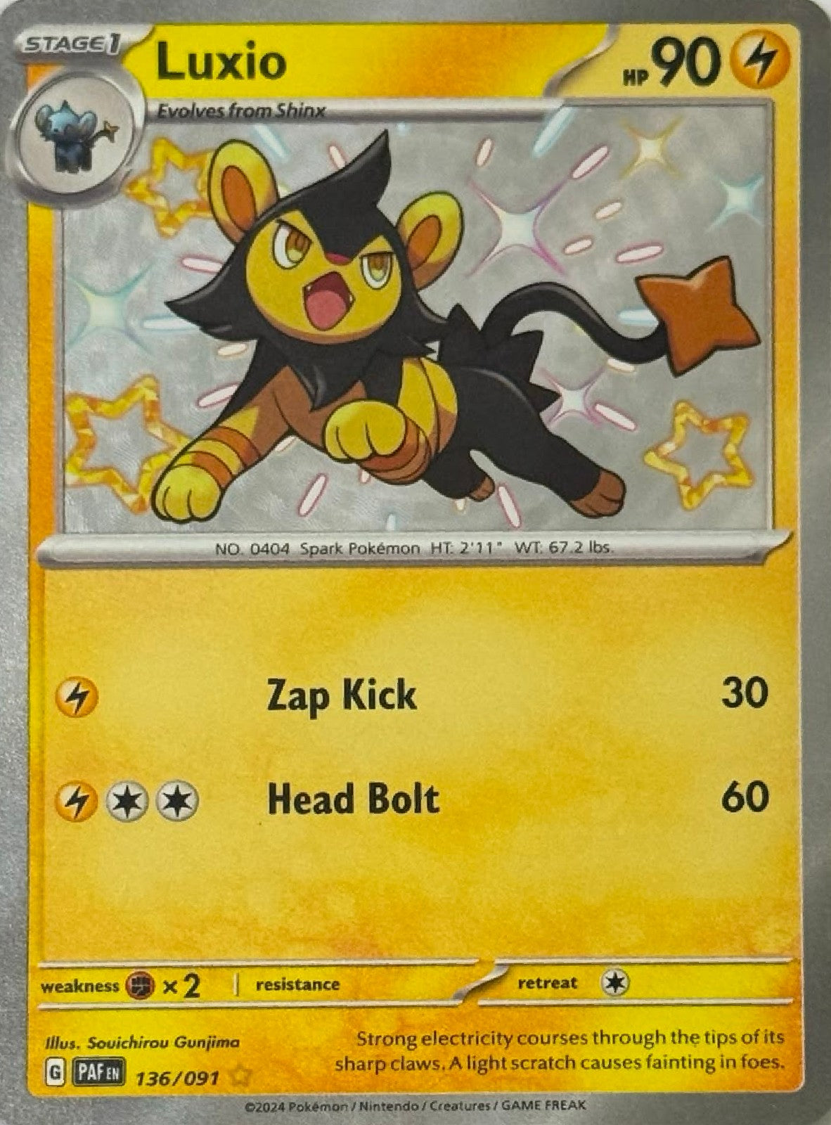 Pokémon Tcg Luxio 136/091 Shiny