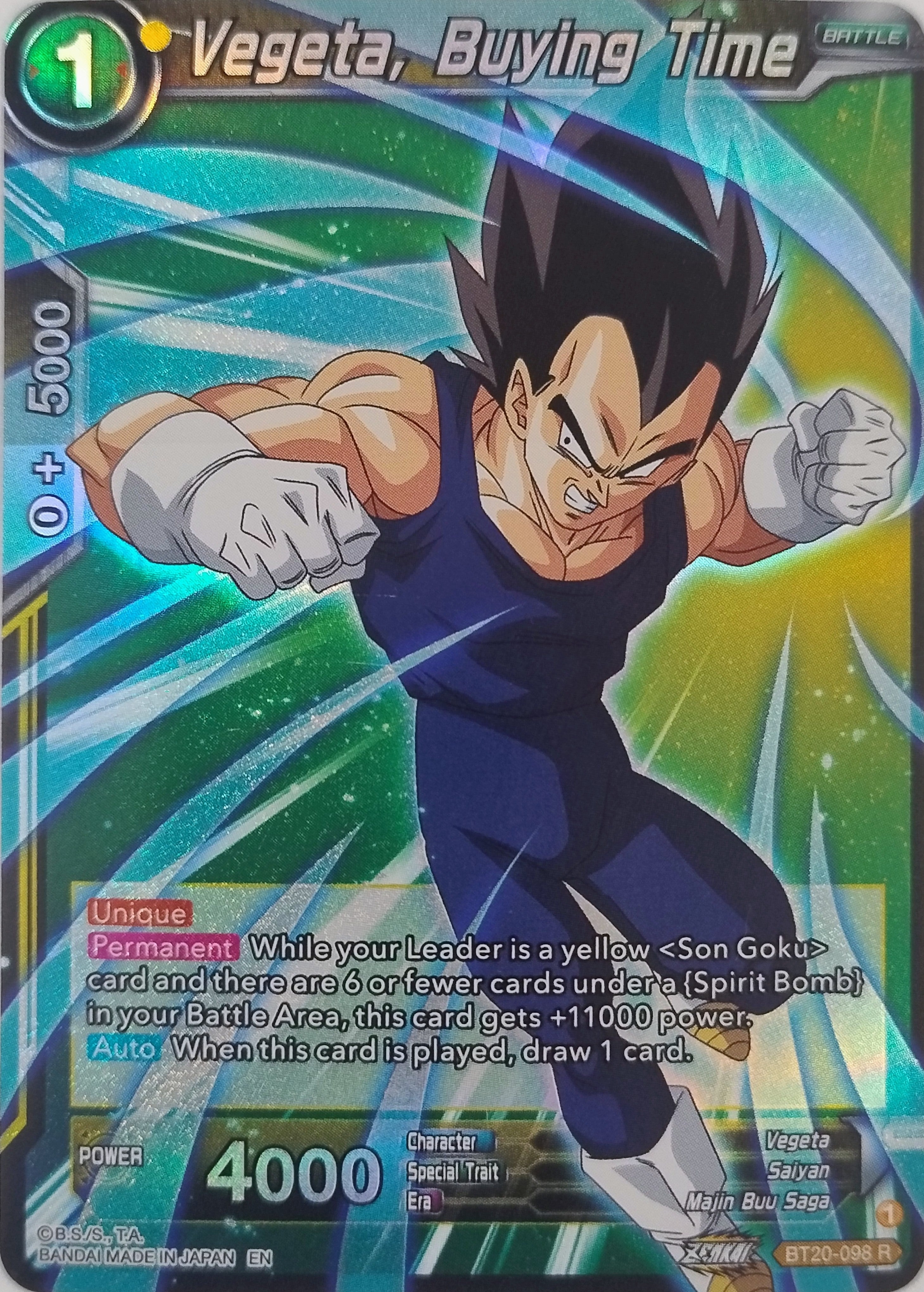 Dragón Ball Tcg Vegeta, Buying Time Bt20-098 Foil