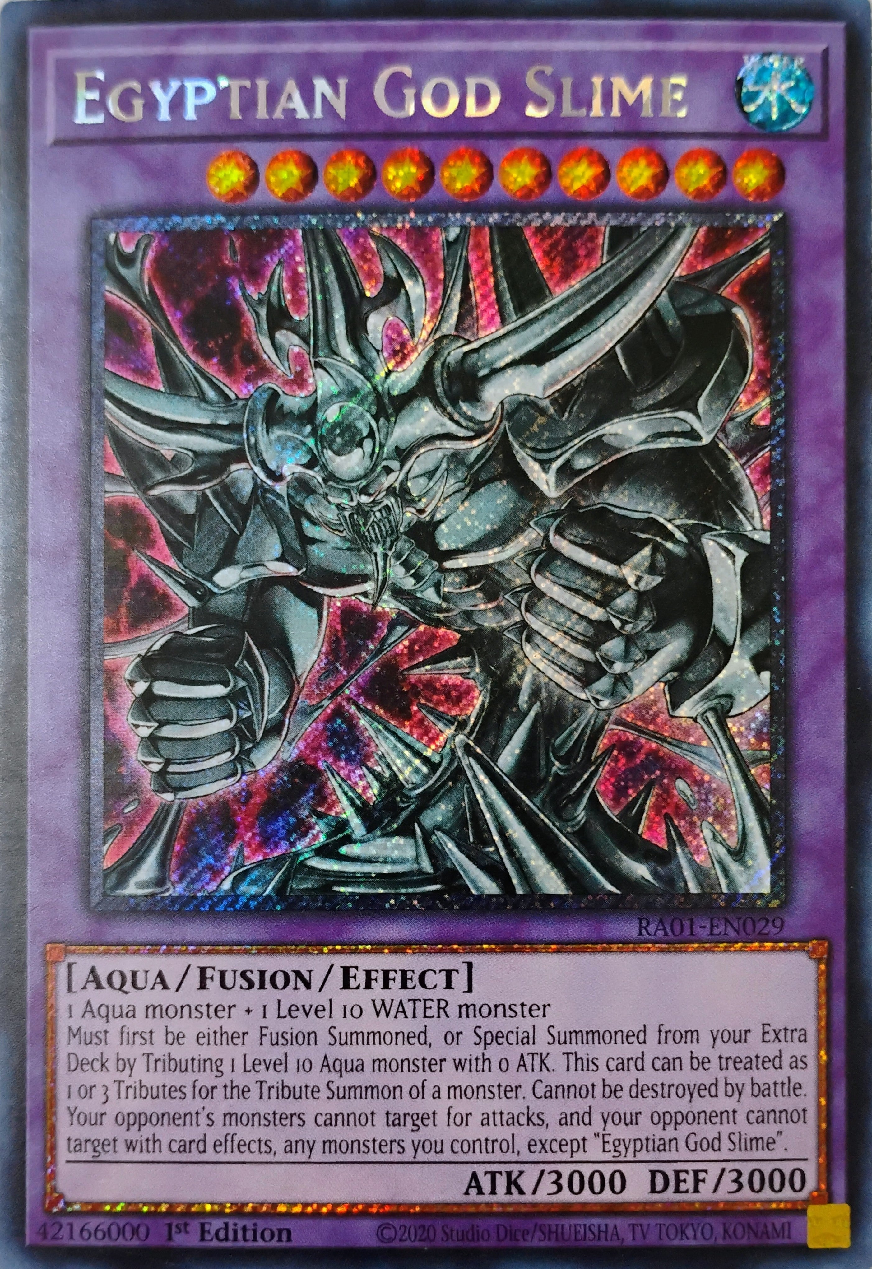 Yugioh! Egyptian God Slime Ra01-en029 Platinum