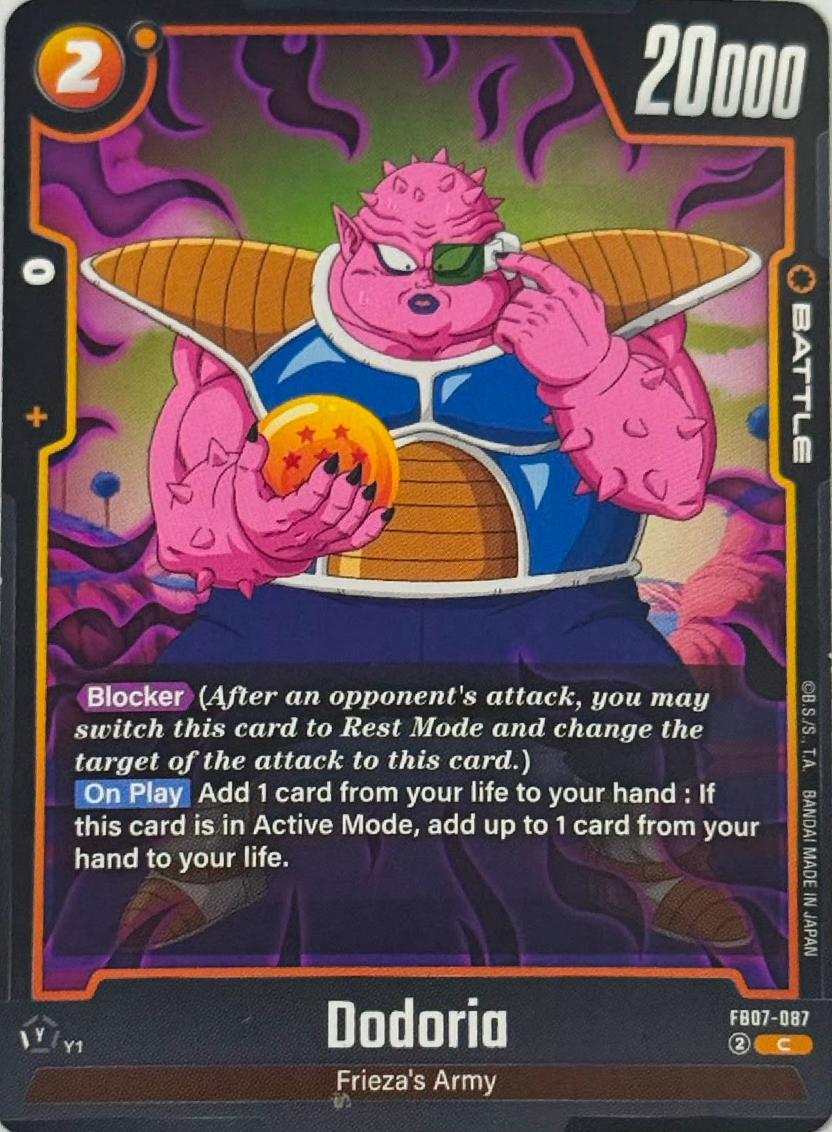 Dragón Ball Tcg Dodoria FB07-087