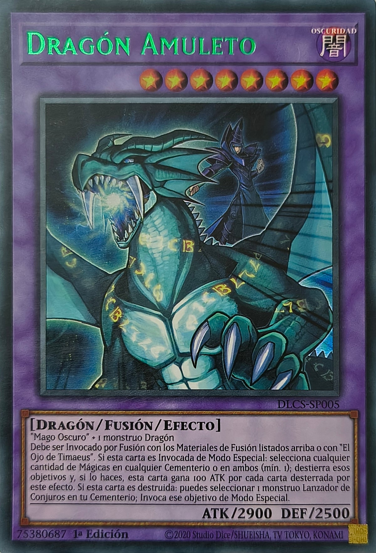 Yugioh! Dragon Amuleto Dlcs-Sp005 1st Edition Ultra Rare (Verde)