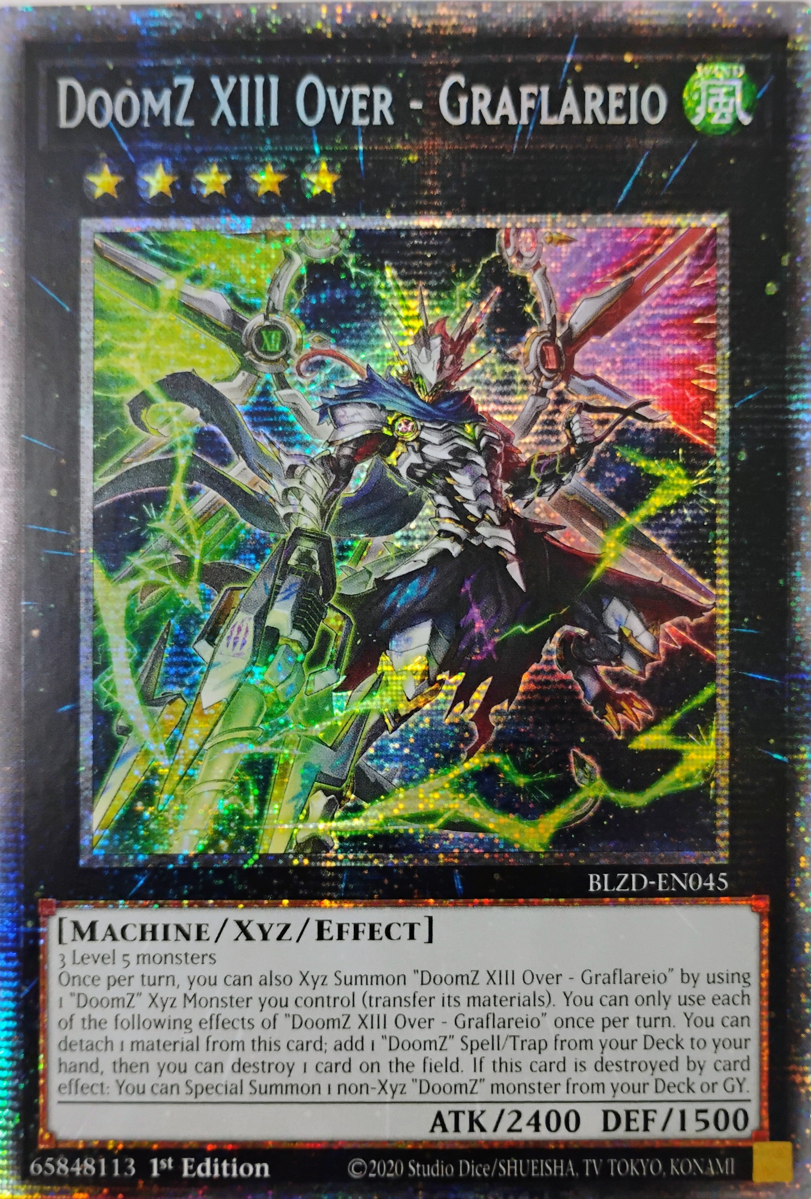 Yugioh! DoomZ XIII Over - Graflareio Blzd-en045 1st edition Starlight