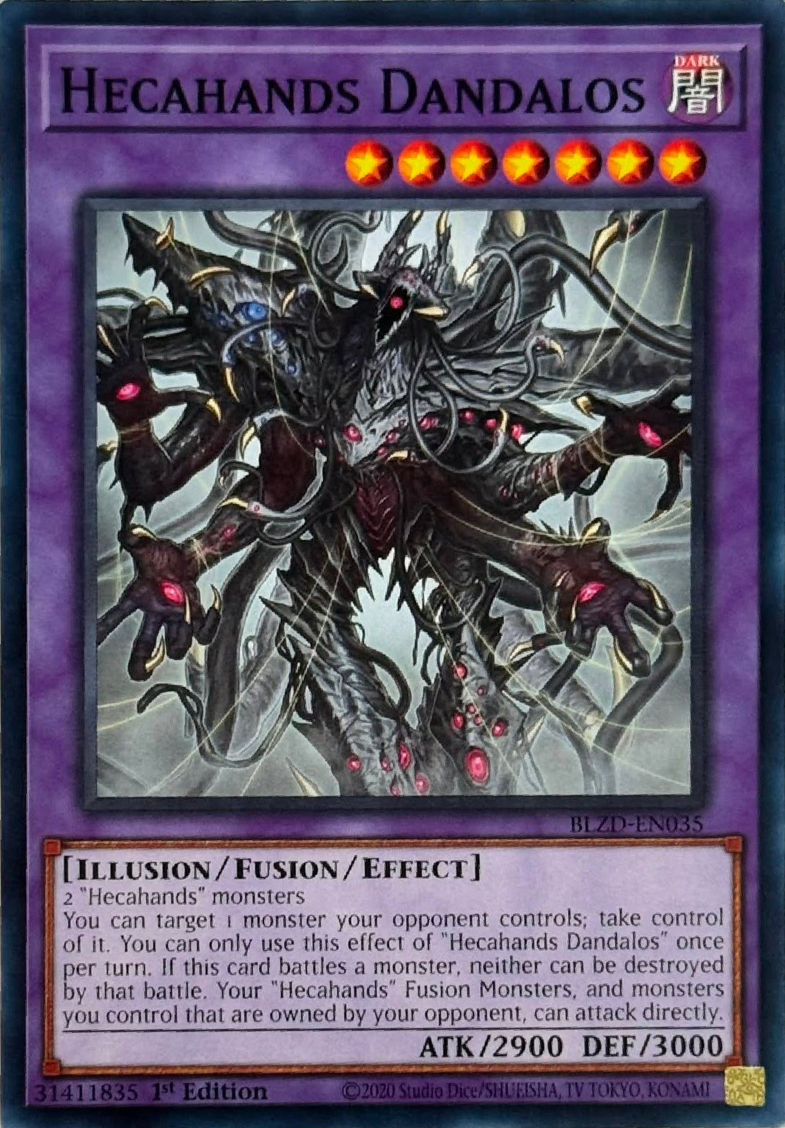 Yugioh! Hecahands Dandalos BLZD-EN035 1st Edition