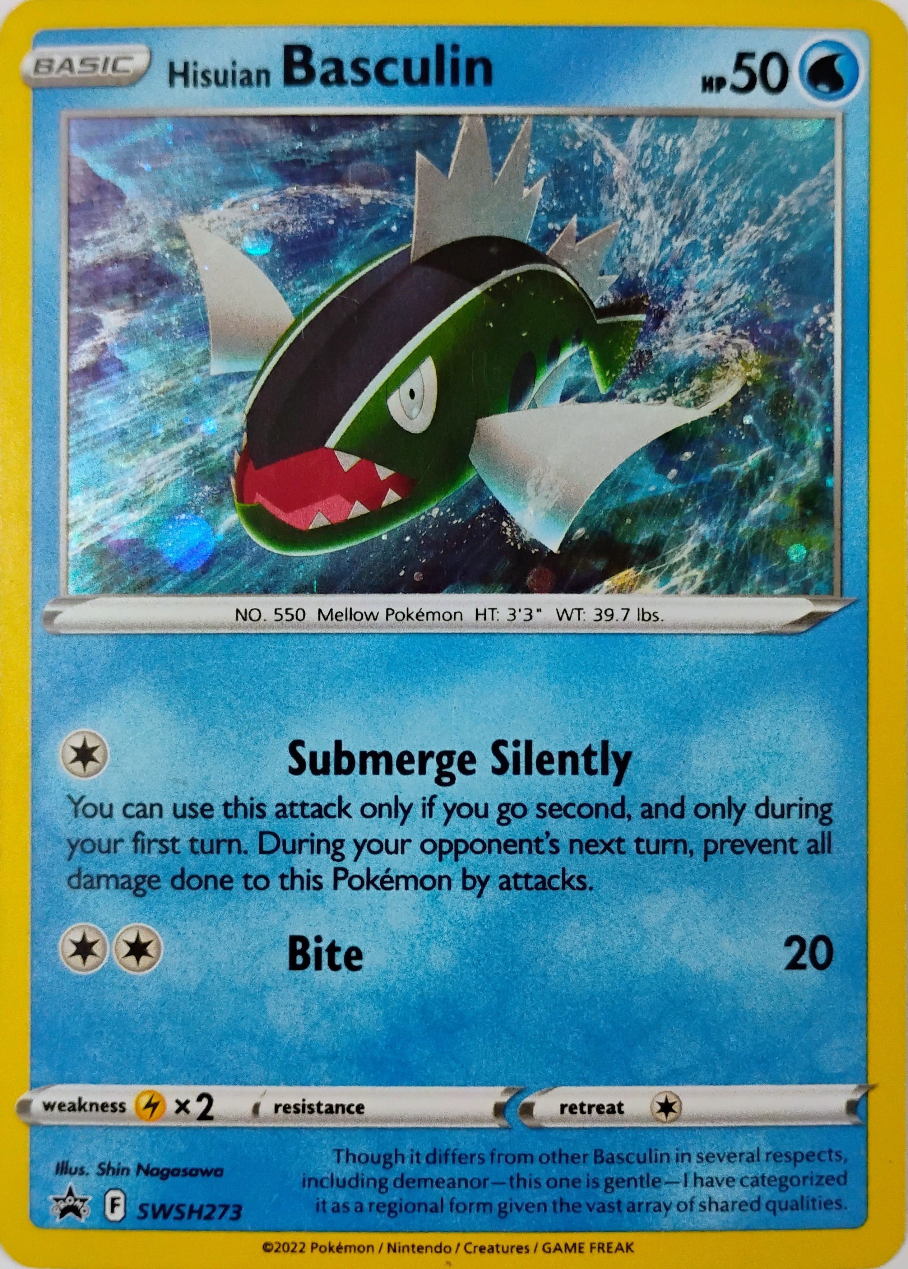 Pokémon tcg Hisuian Basculin Swsh273 Holo