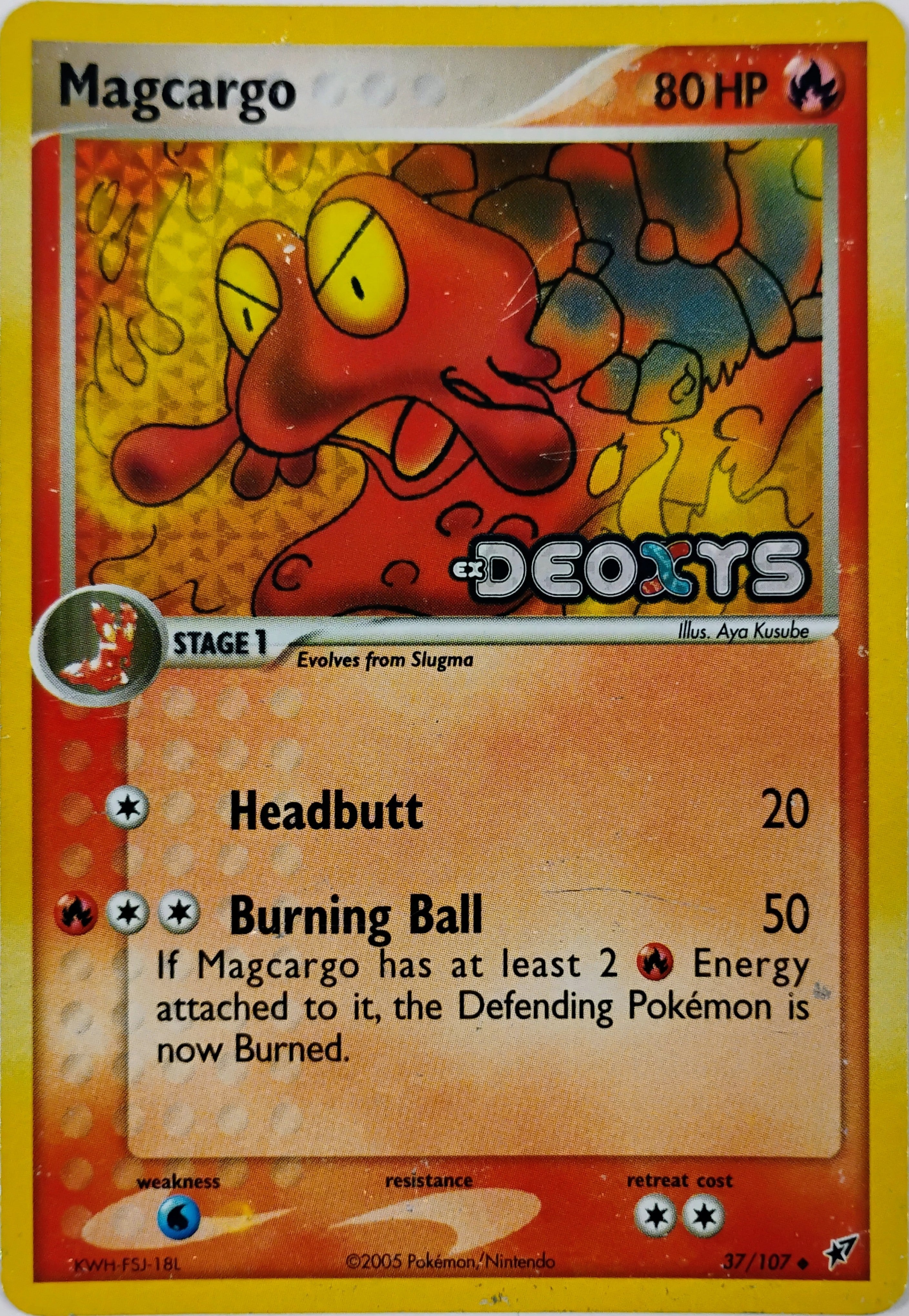Pokémon tcg Magcargo 37/107 Ex Deoxys