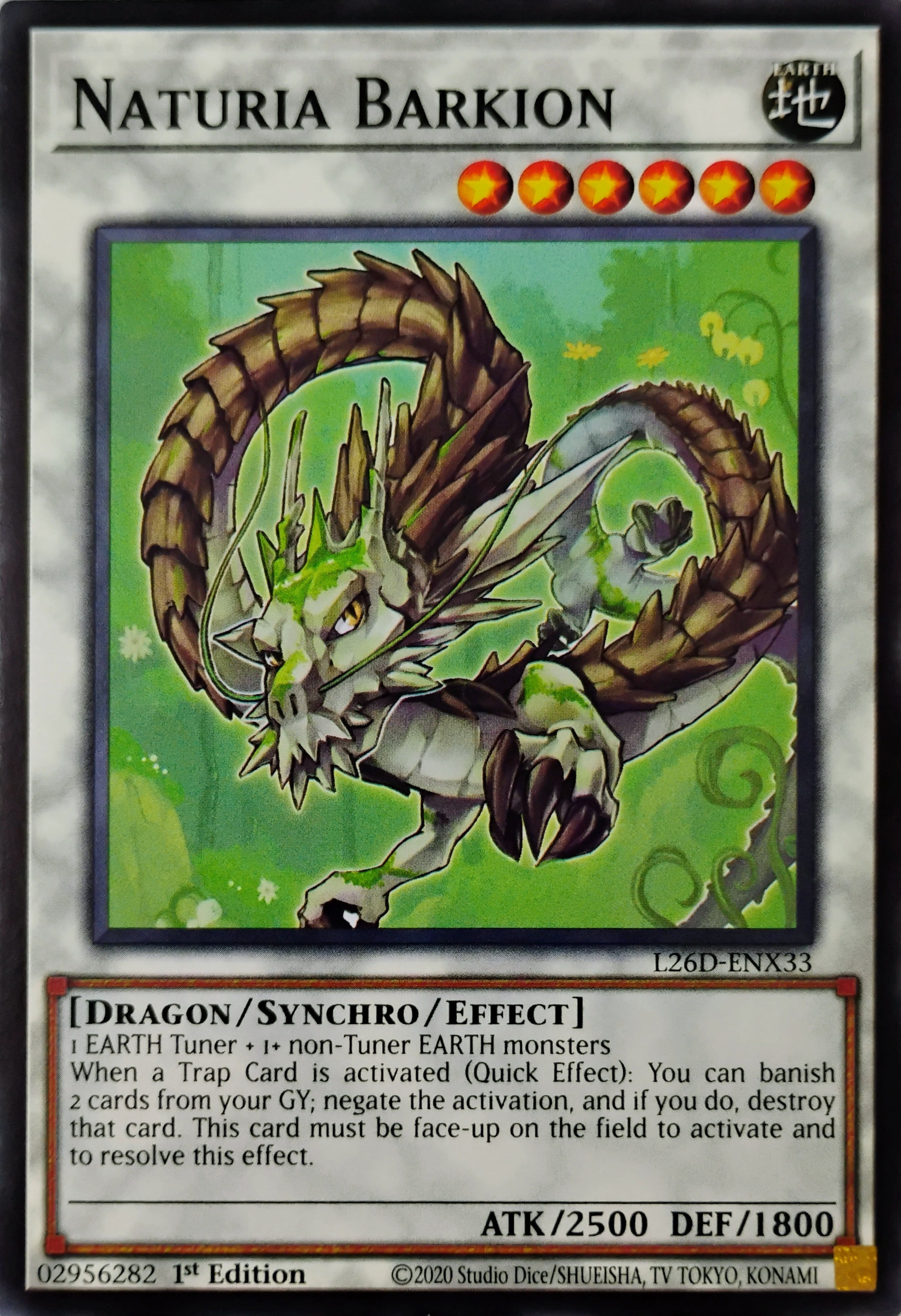 Yugioh! Naturia Barkion L26D-ENX33 1st edition