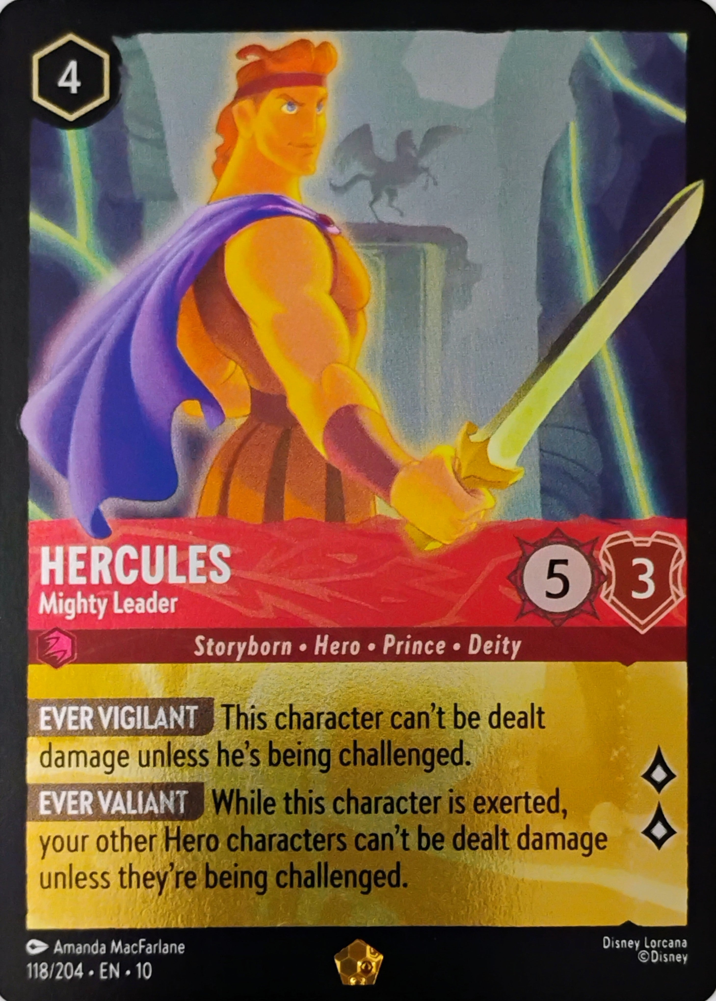 Disney Lorcana Hercules 118/204 Foil