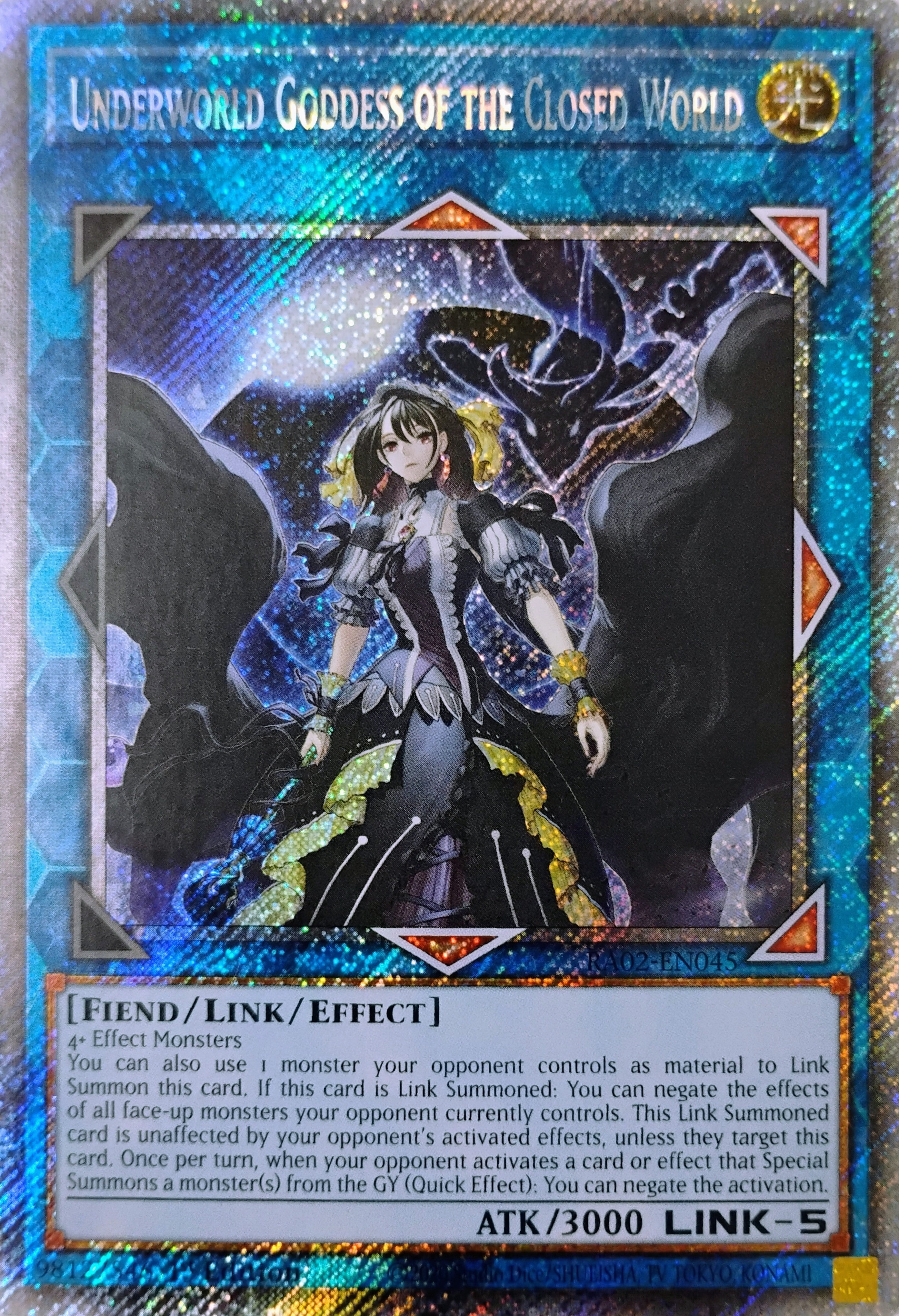 Yugioh! Underworld Goddess Of The Closed World Ra02-en045 Platinum