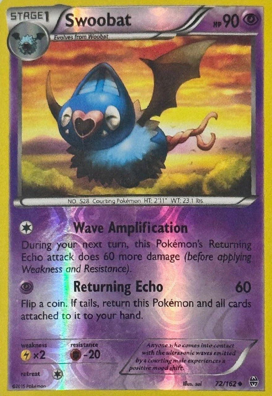 Pokémon Tcg Swoobat 72/162 Reverse