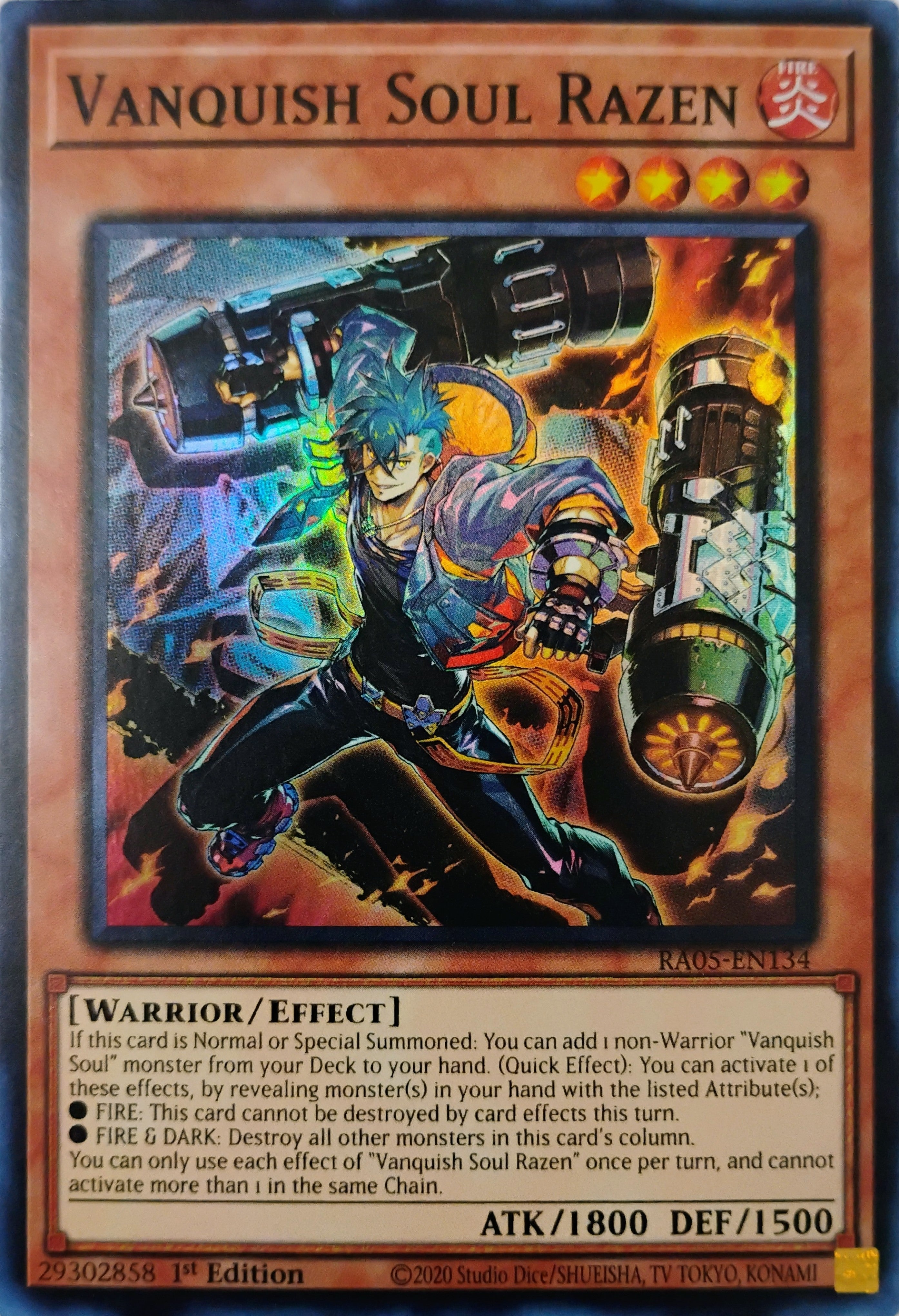 Yugioh! Vanquish Soul Razen Ra05-en134 Super Rare