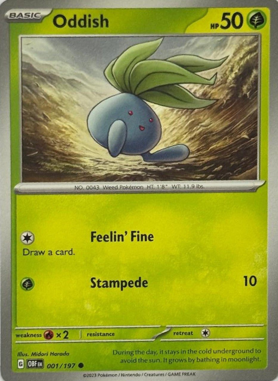 Pokémon Tcg Oddish 001/197