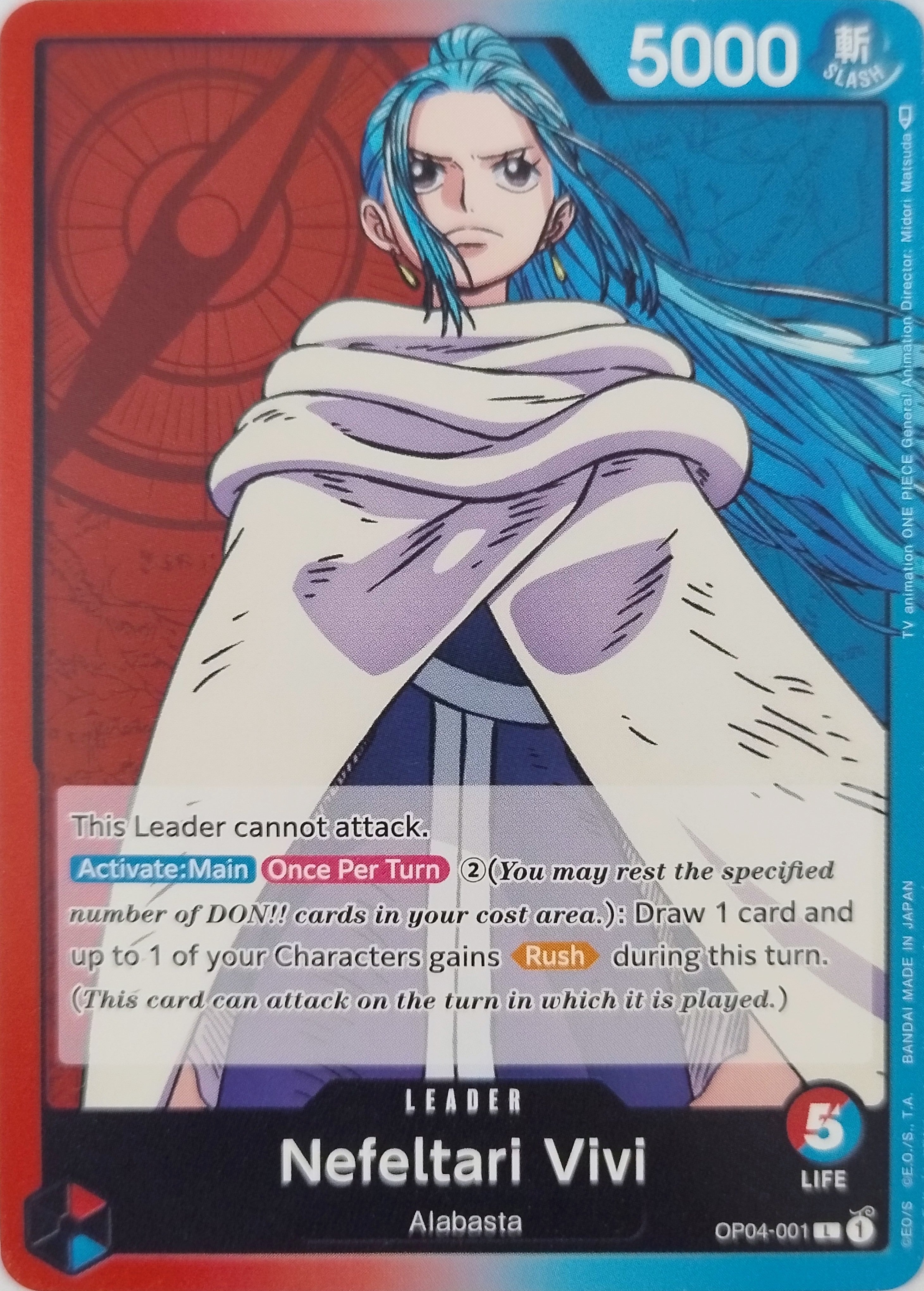 One Piece Tcg Nefeltari Vivi Op04-001
