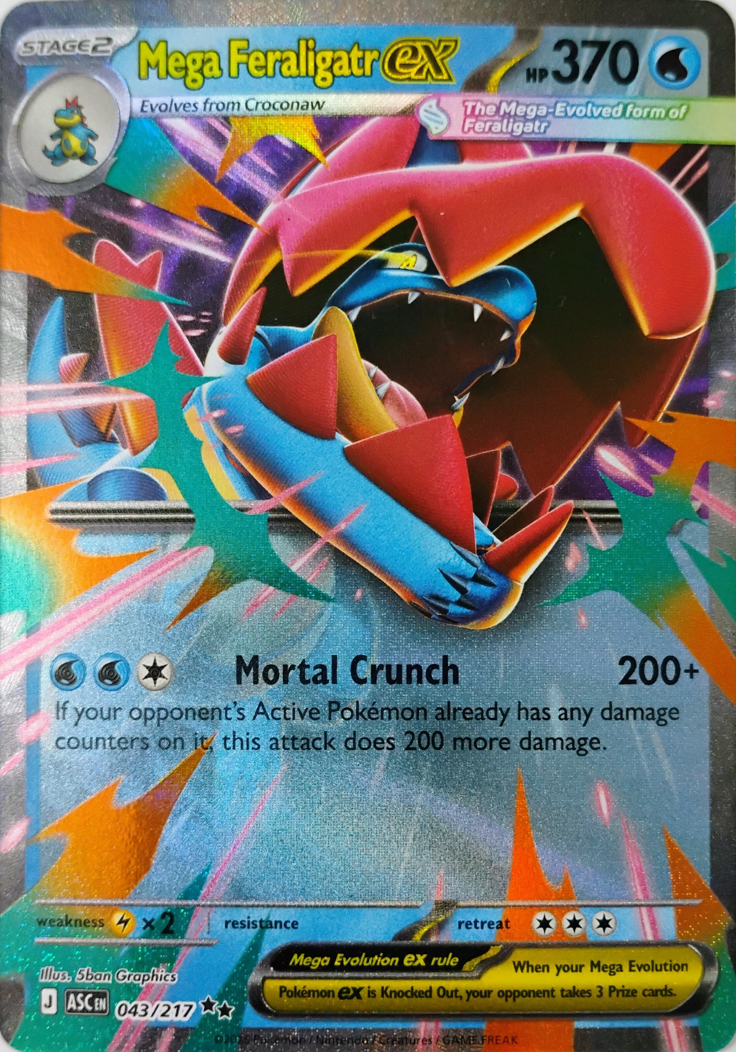 Pokémon tcg Mega Feraligatr Ex 043/217