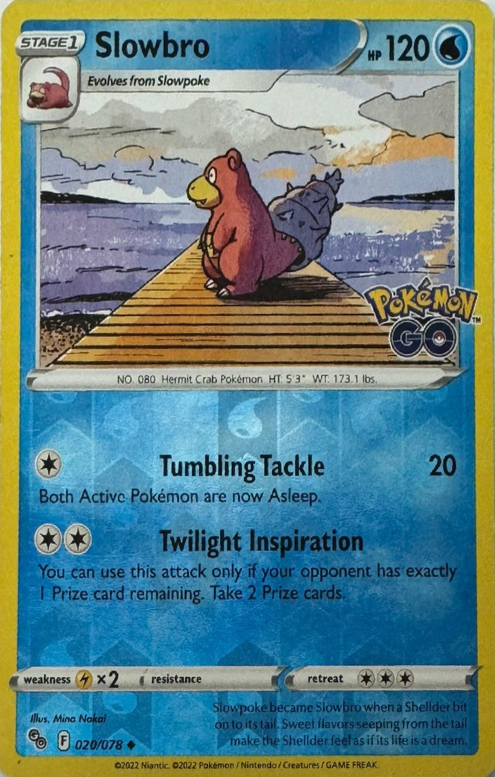 Pokémon tcg Slowbro 020/078 Reverse (PGO)