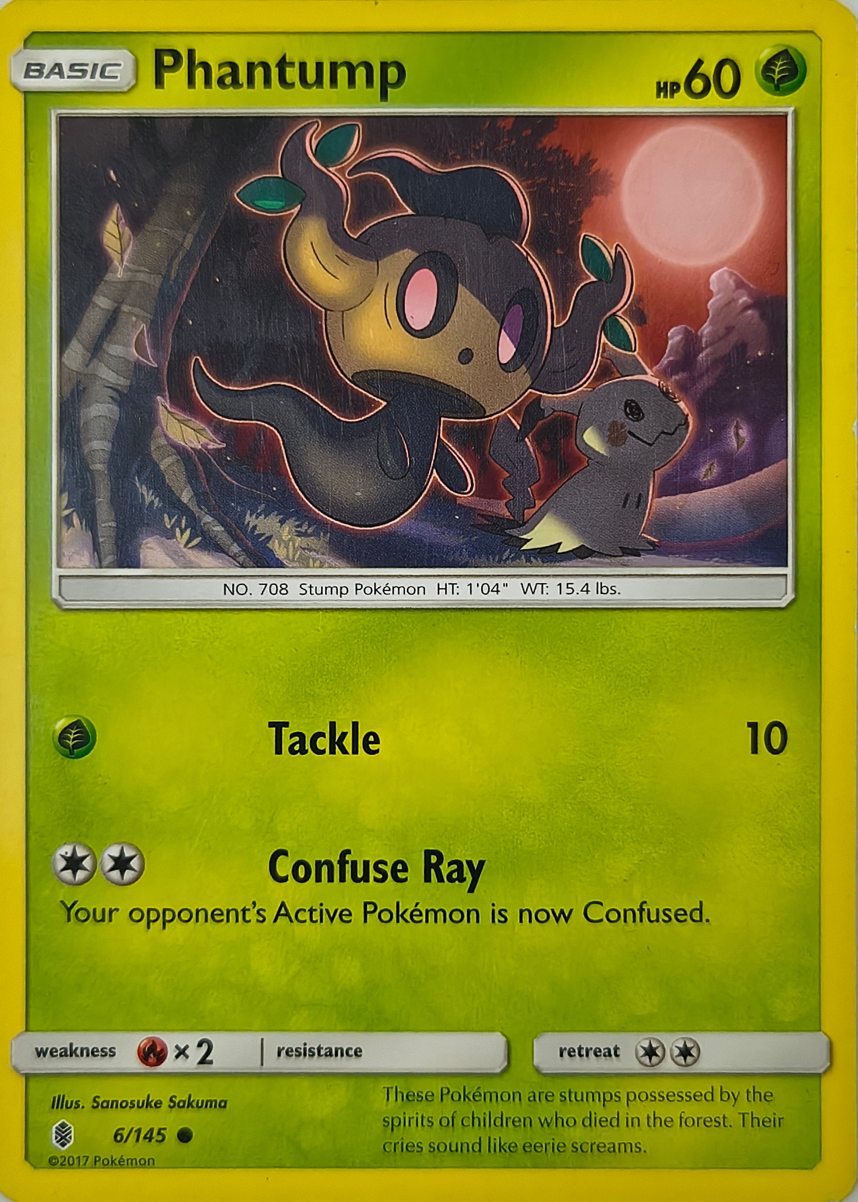 Pokémon tcg Phantump 6/145