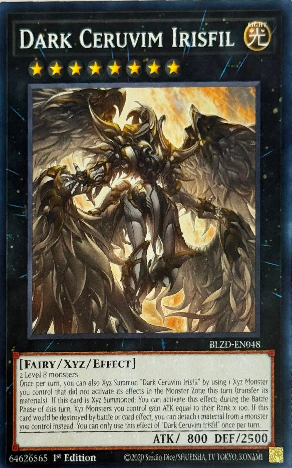 Yugioh! Dark Ceruvim Irisfil BLZD-EN048 1st Edition