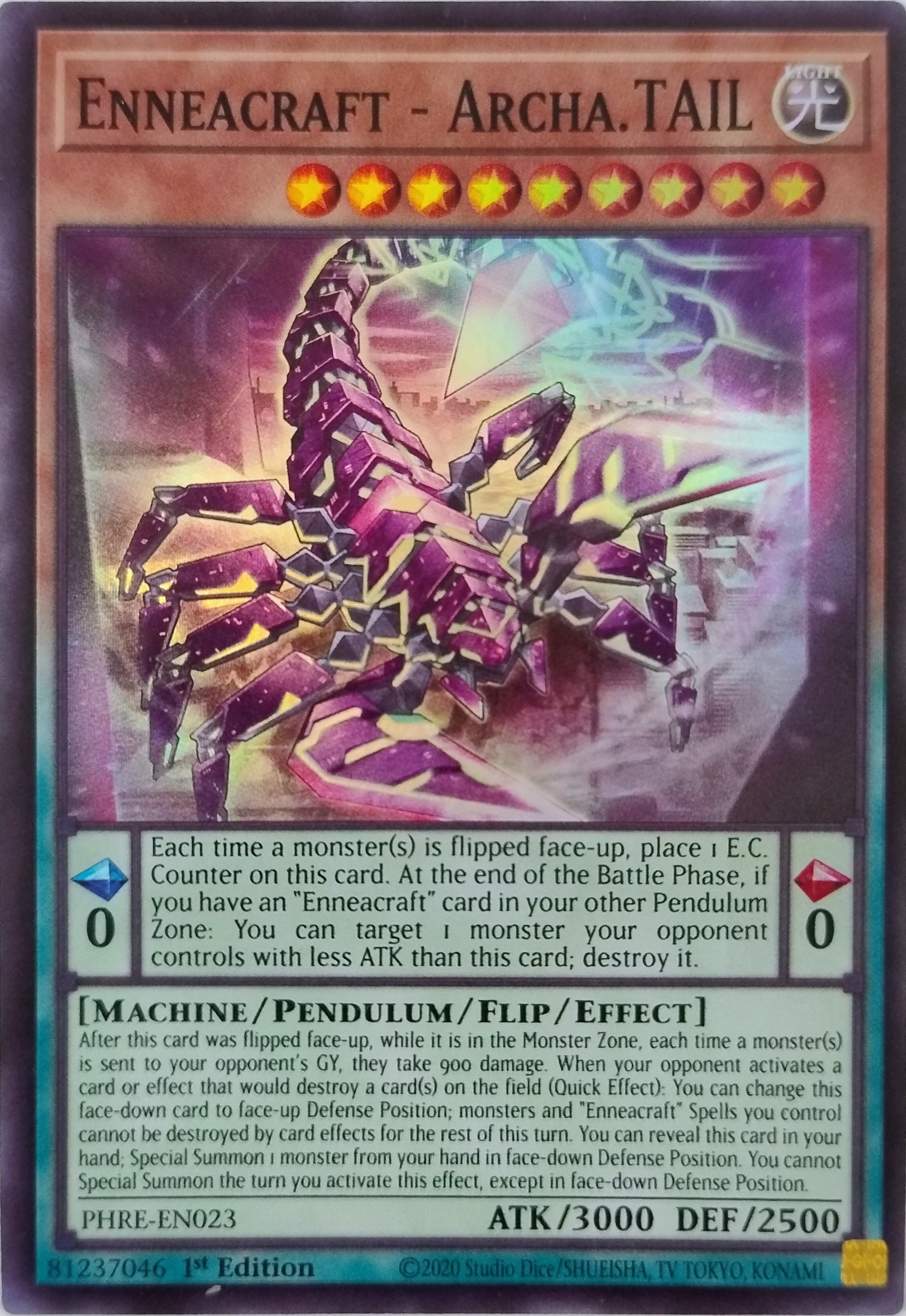 Yugioh! Enneacraft - Archa. TAIL Phre-en023 1st Edition Super Rara