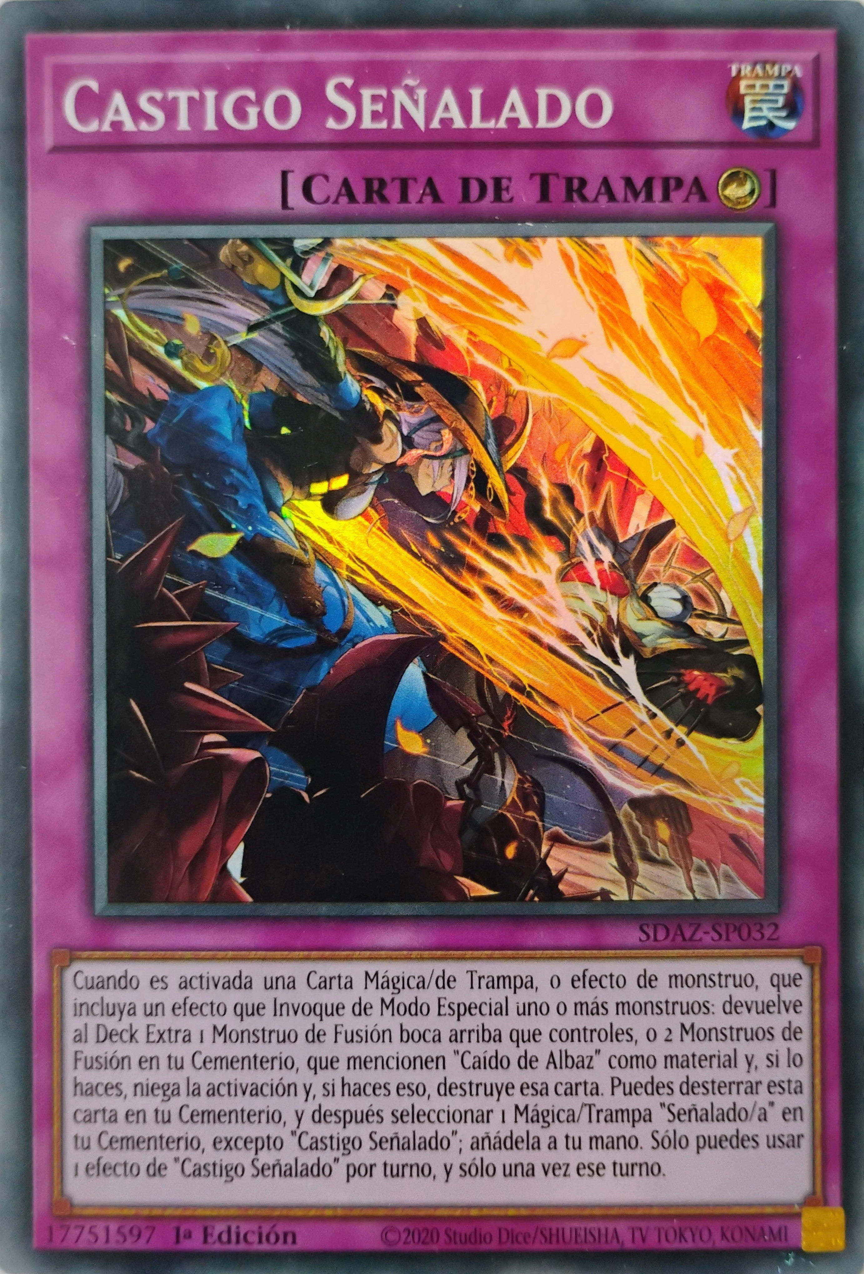 Yugioh! Castigo Señalado Sdaz-sp023 Super Rare