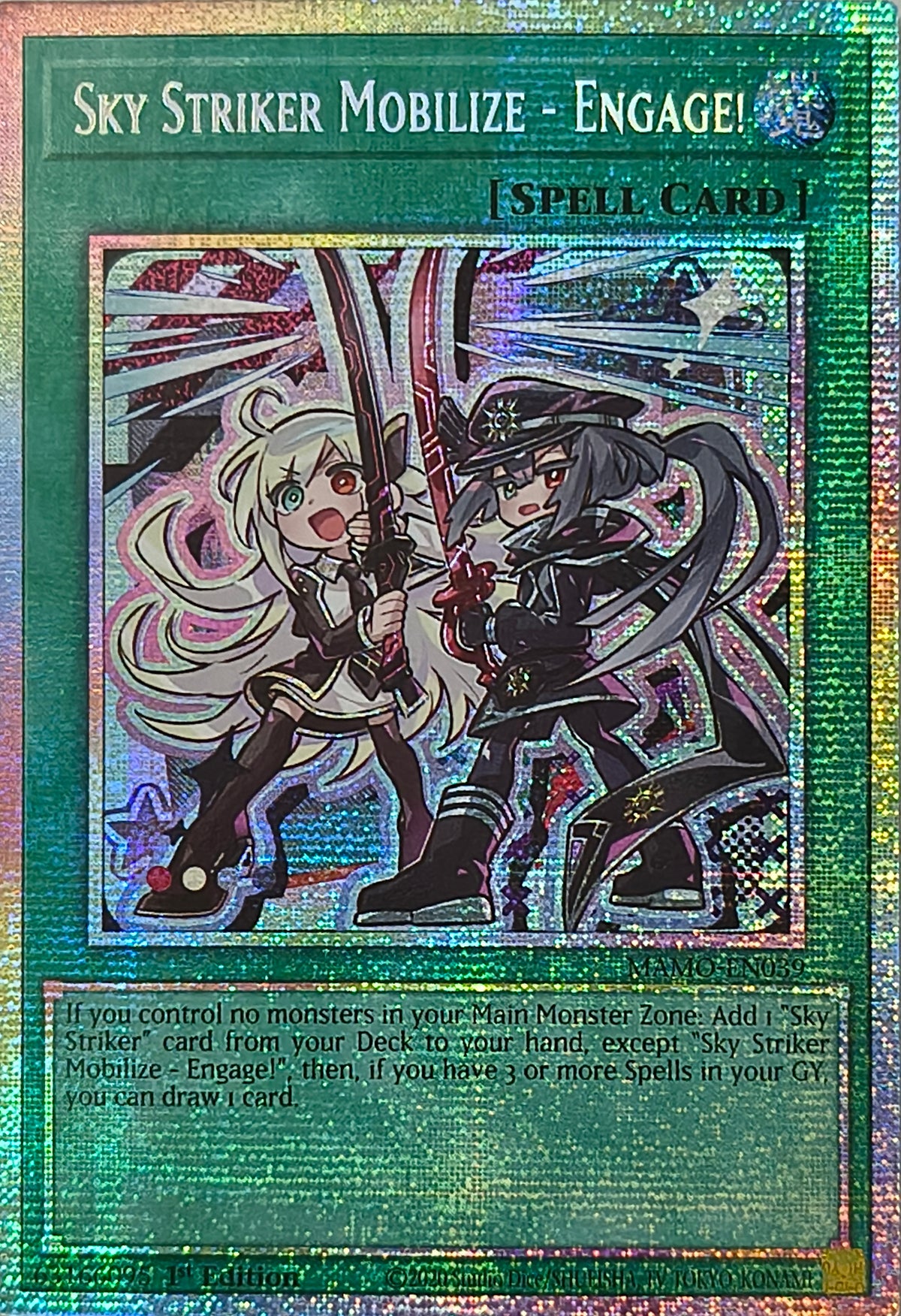 Yugioh! Sky Striker Mobilize - Engage! Mamo-en039 1st Edition Starlight Rare