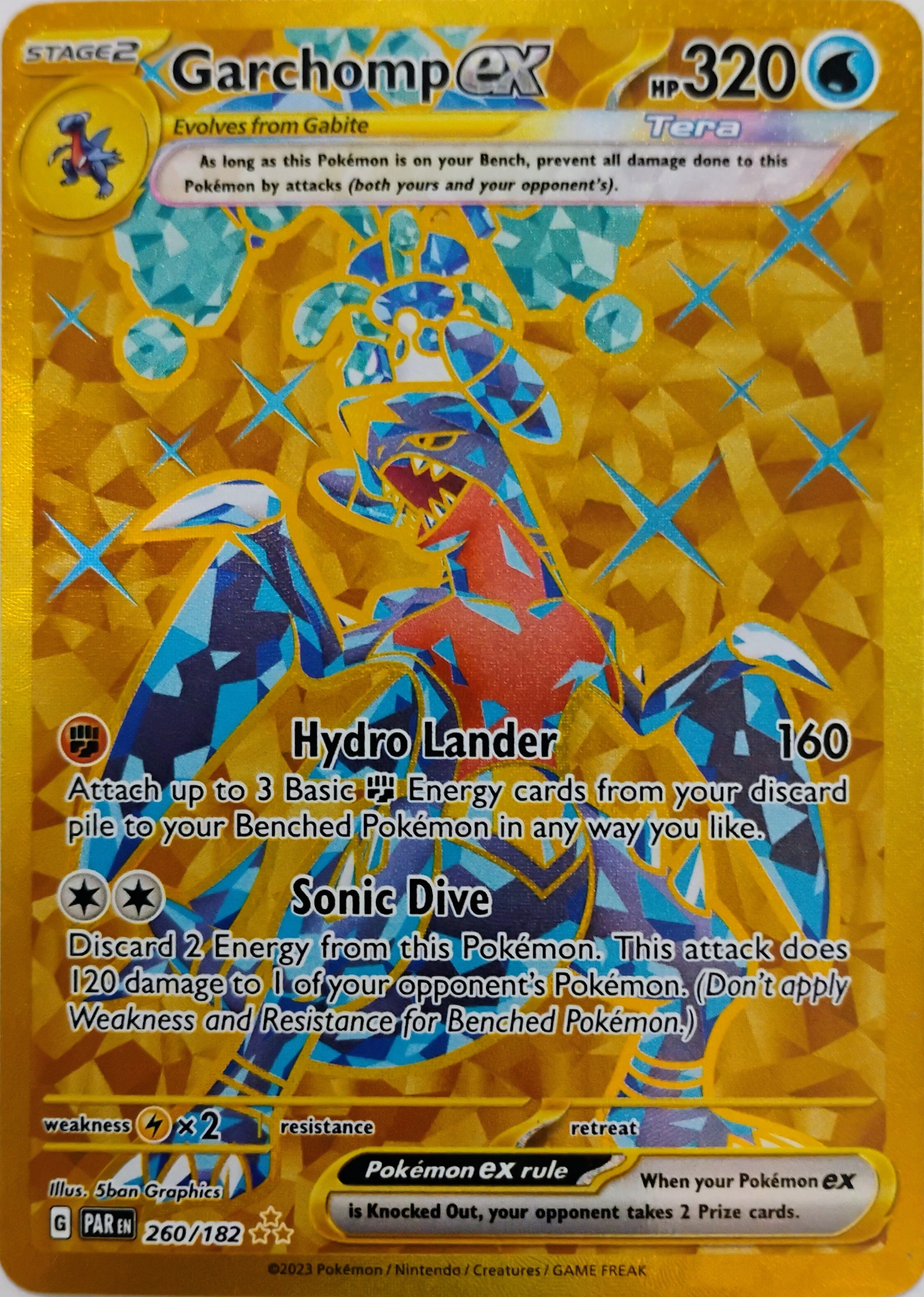 Pokémon tcg Garchomp Ex 260/182
