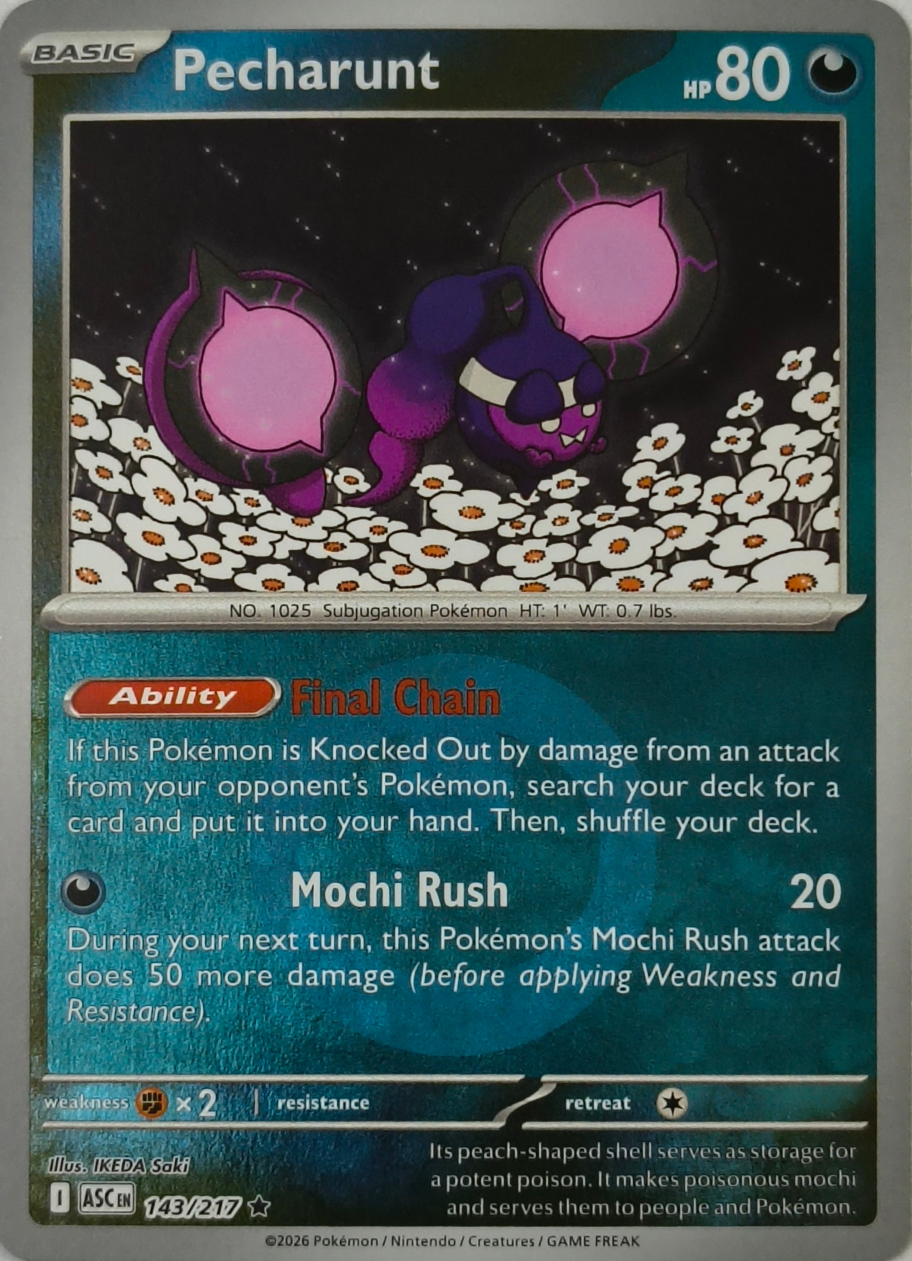 Pokémon tcg Pecharunt 143/217 (Energy Symbol)