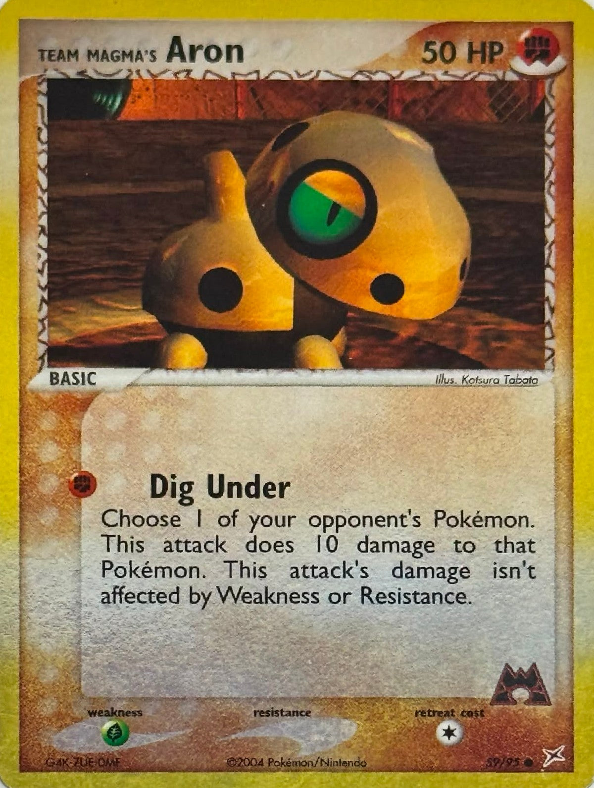 Pokémon Tcg Team Magma's Aron 59/95 Reverse