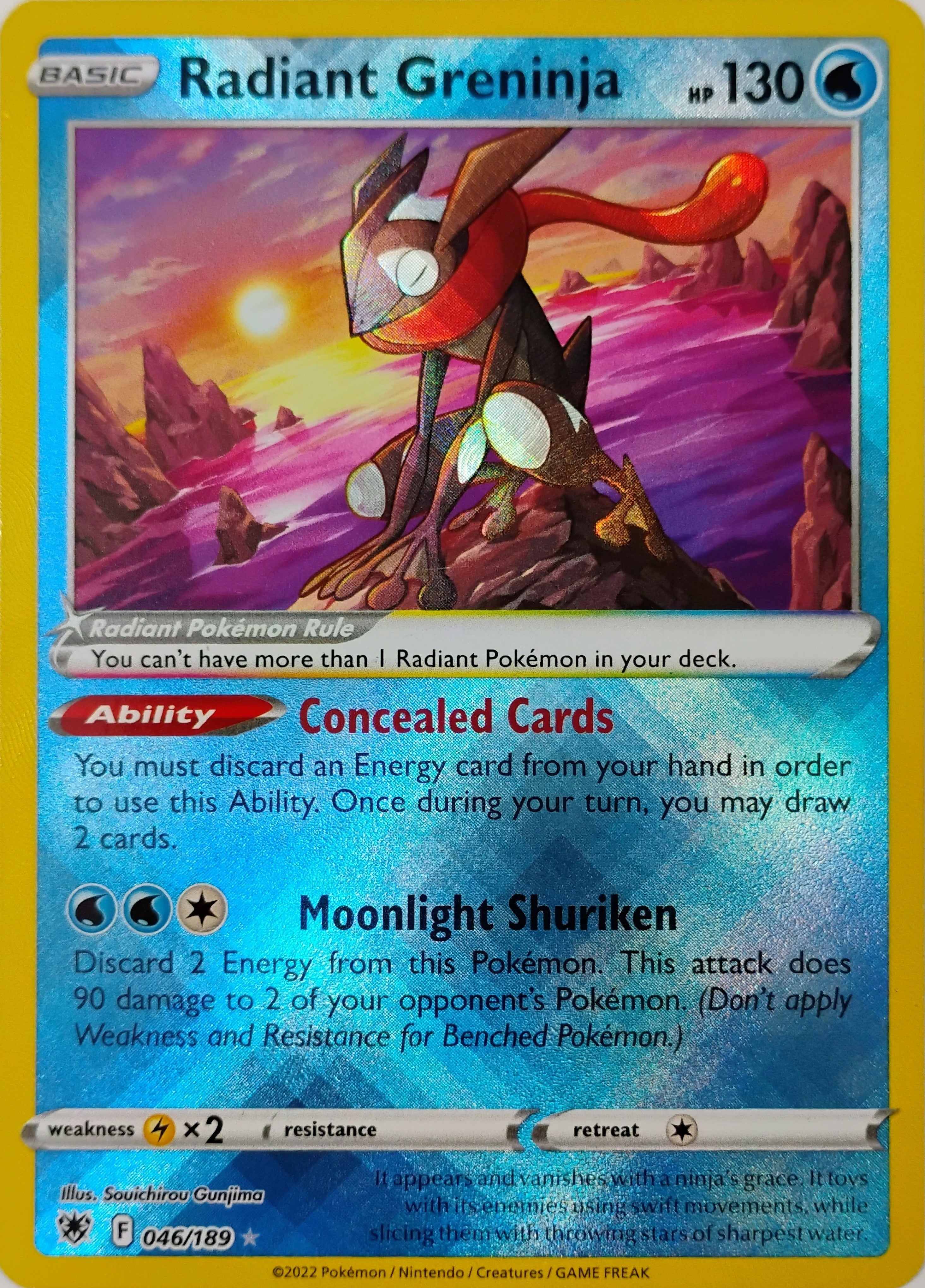 Pokémon tcg Radiant Greninja 046/189