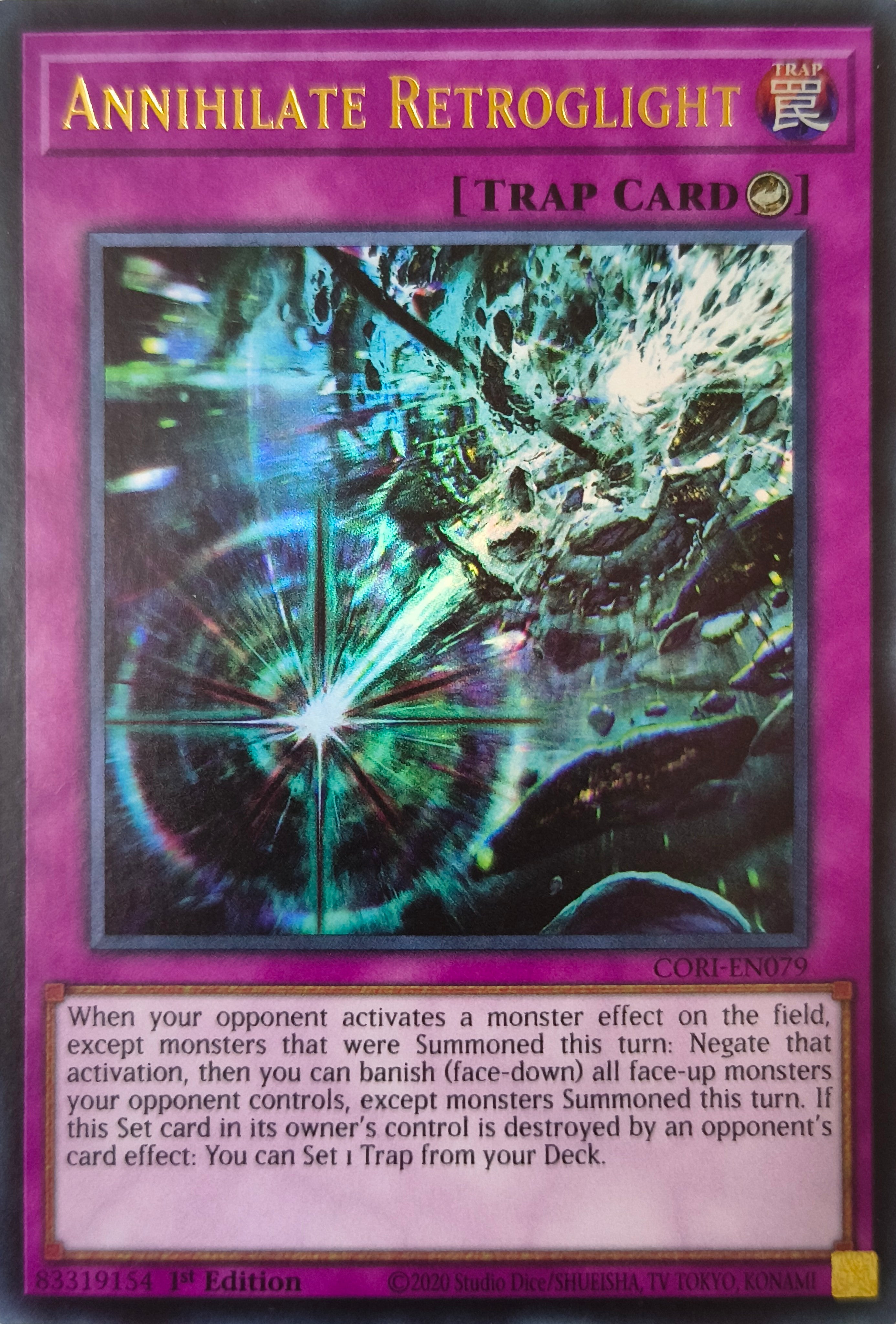 Yugioh! Annihilate Retroglight Cori-en079 1st Edition 1st Edition Ultra Rare