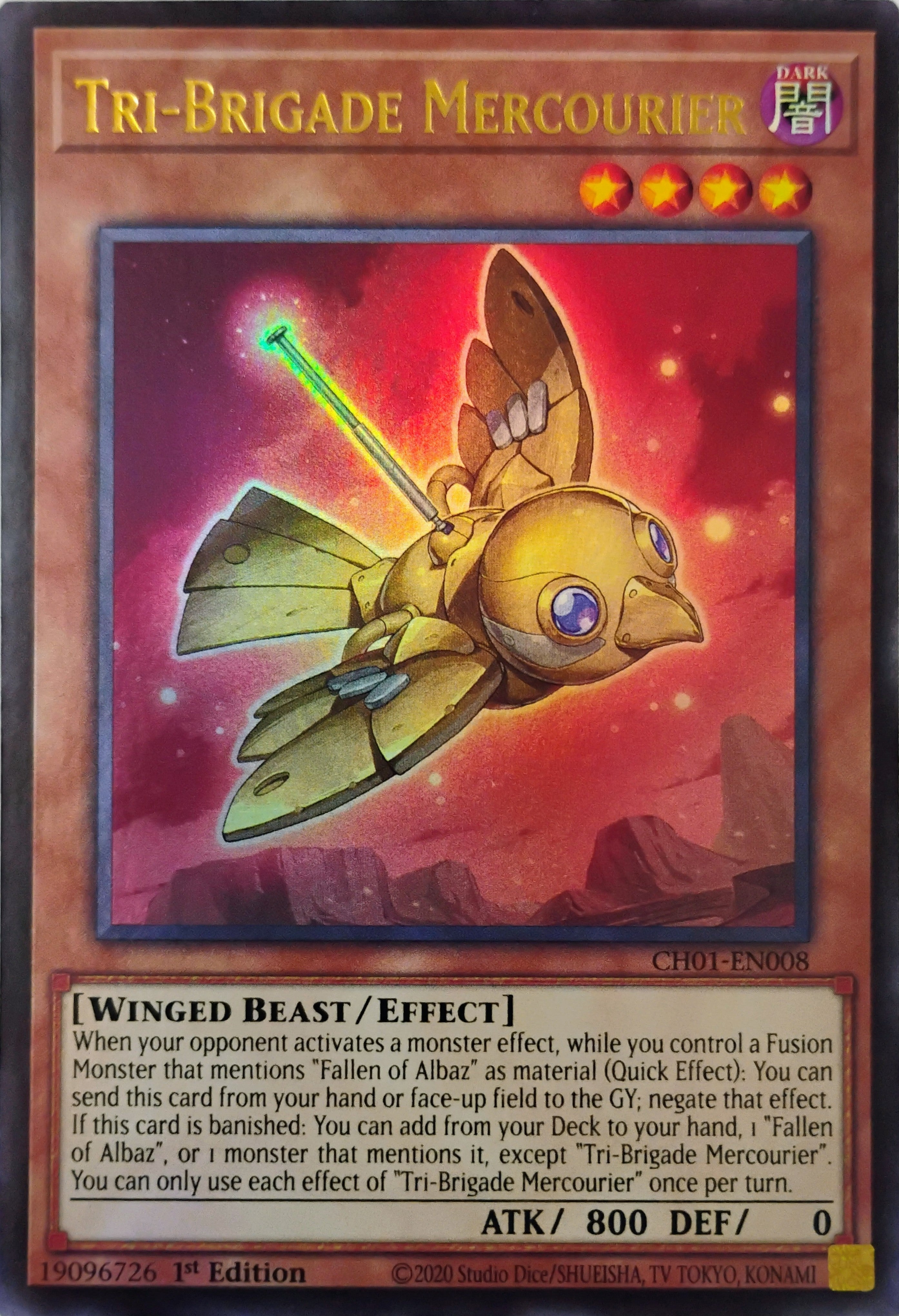 Yugioh! Tri-Brigade Mercourier Ch01-en008 Ultra Rare