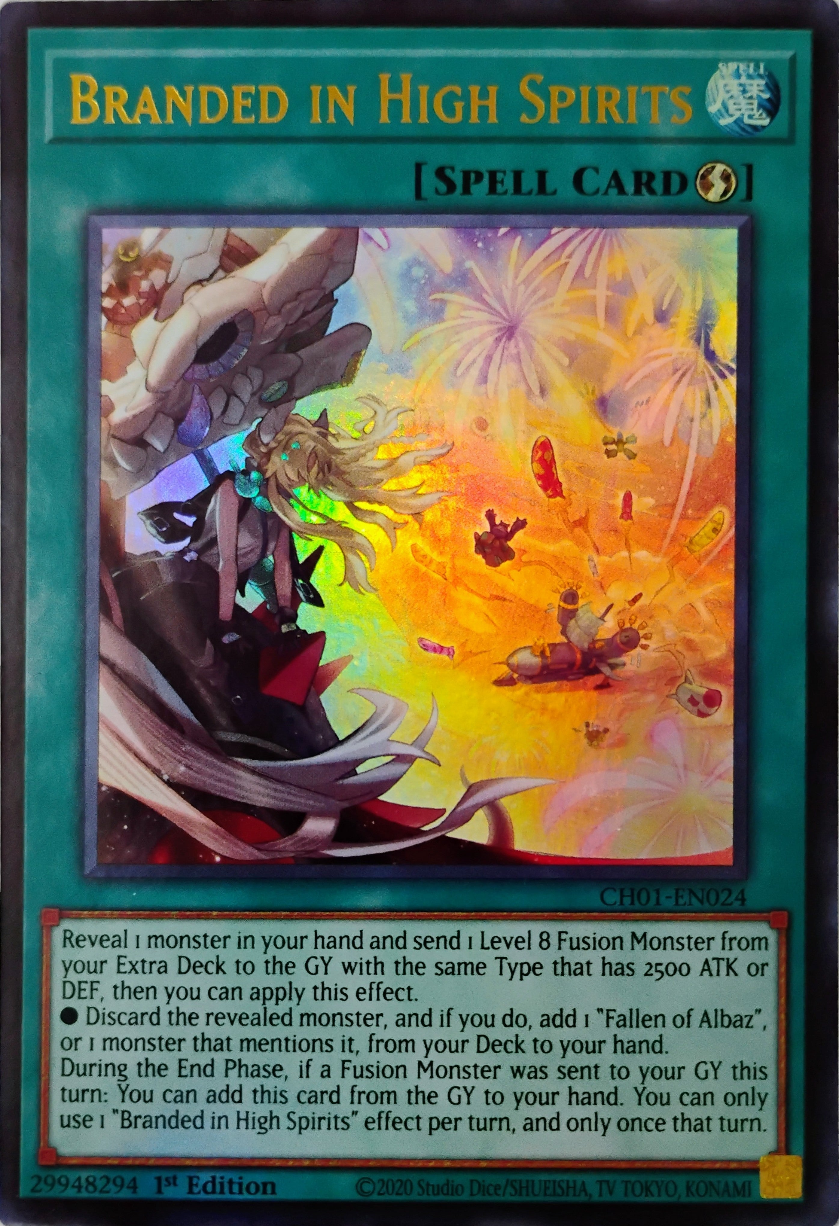 Yugioh! Branded In High Spirits Ch01-en024 Ultra Rare