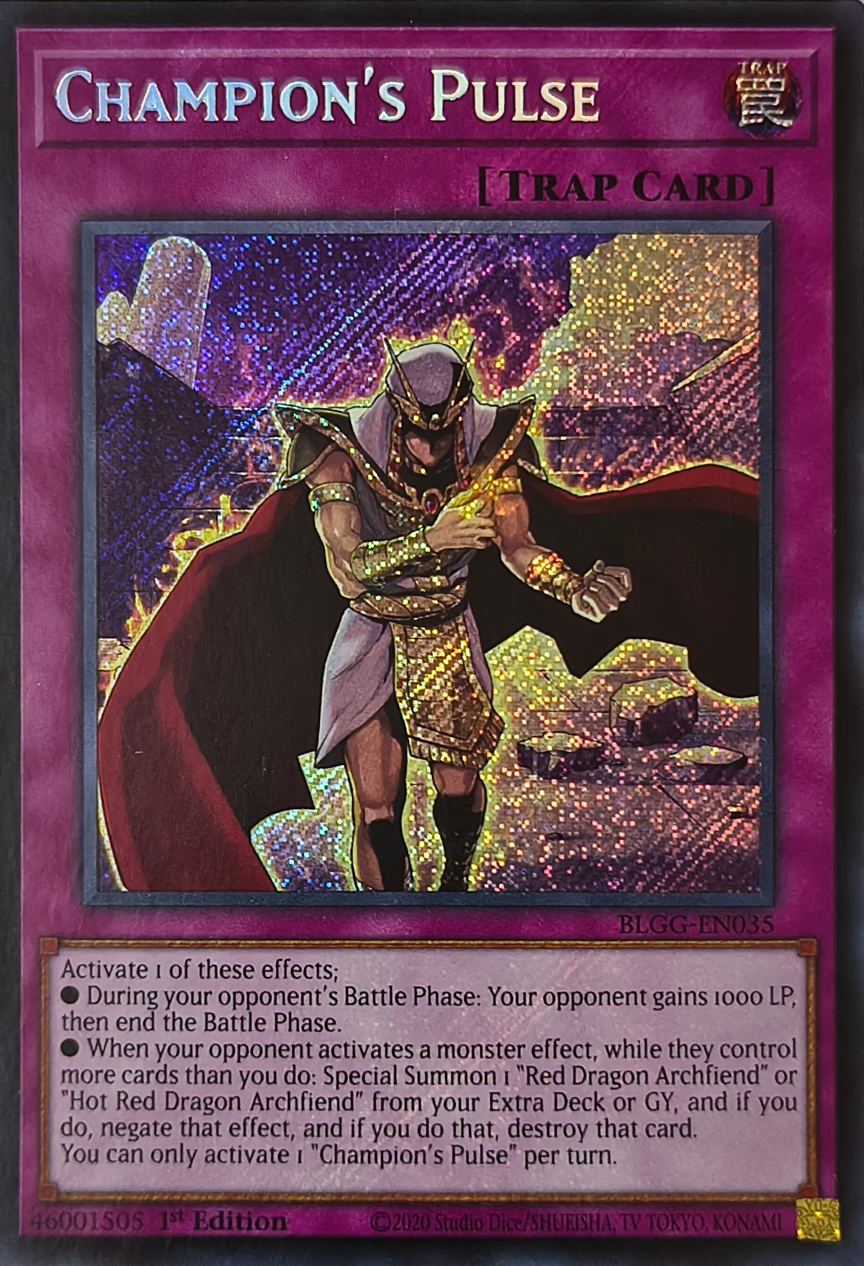 Yugioh! Champion's Pulse Blgg-en035 1st edition Secreta