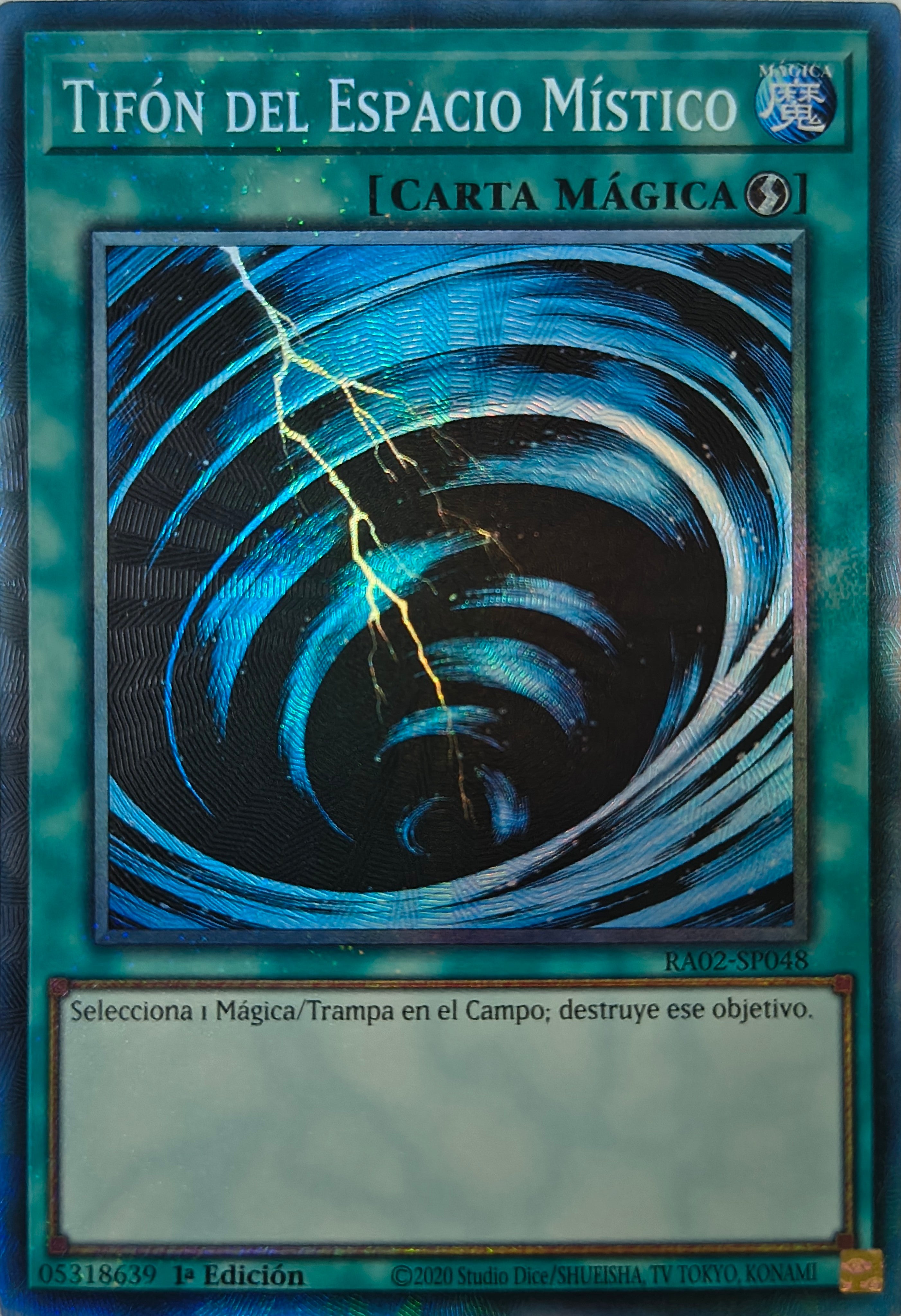 Yugioh! Tifón Del Espacio Místico Ra02-sp048 1st edition Collector rare