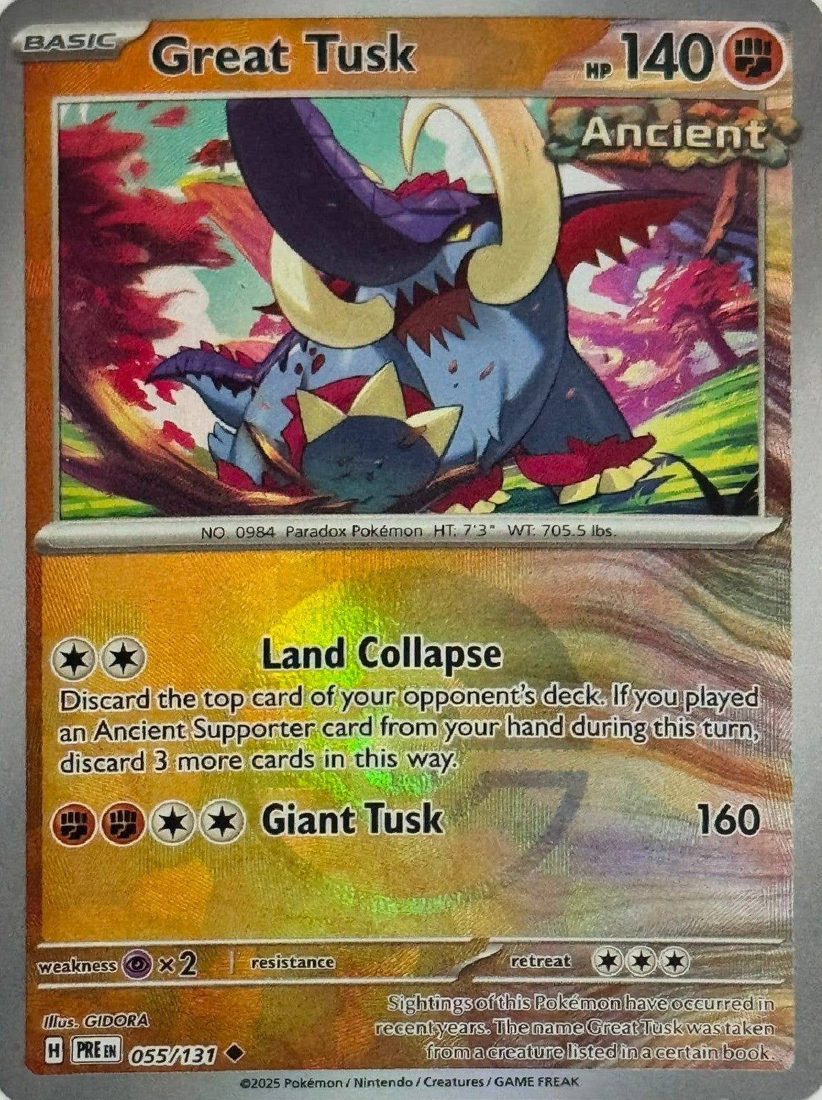 Pokémon Tcg Great Tusk 055/131 (Poke Ball)
