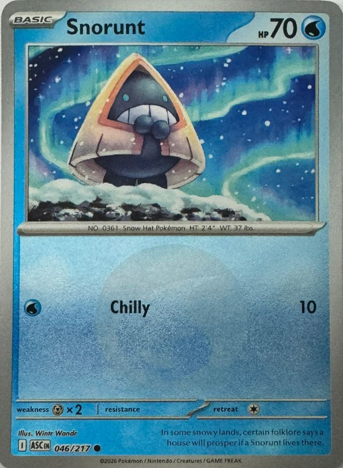 Pokémon tcg Snorunt 046/217 (Energy Symbol)
