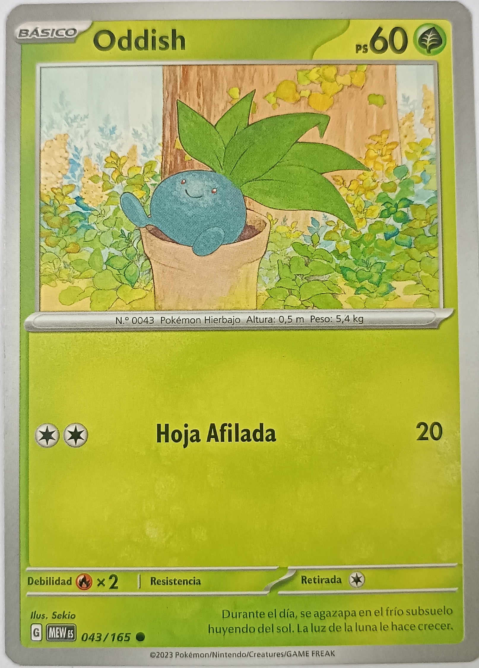 Pokemon Tcg Oddish 043/165 (Español)