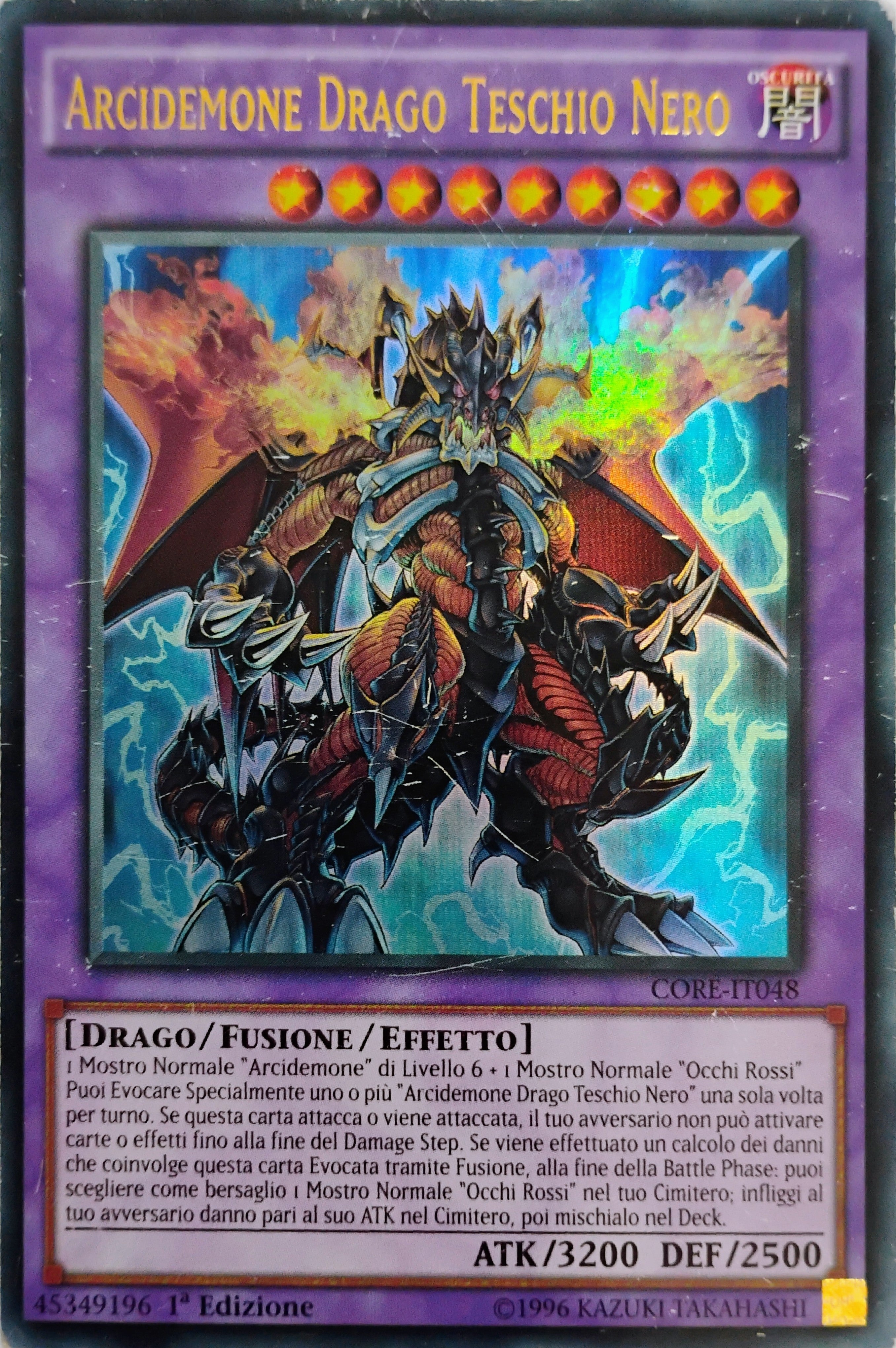 Yugioh! Arcidemone Drago Teschio Nero CORE-IT048 1a Edizione