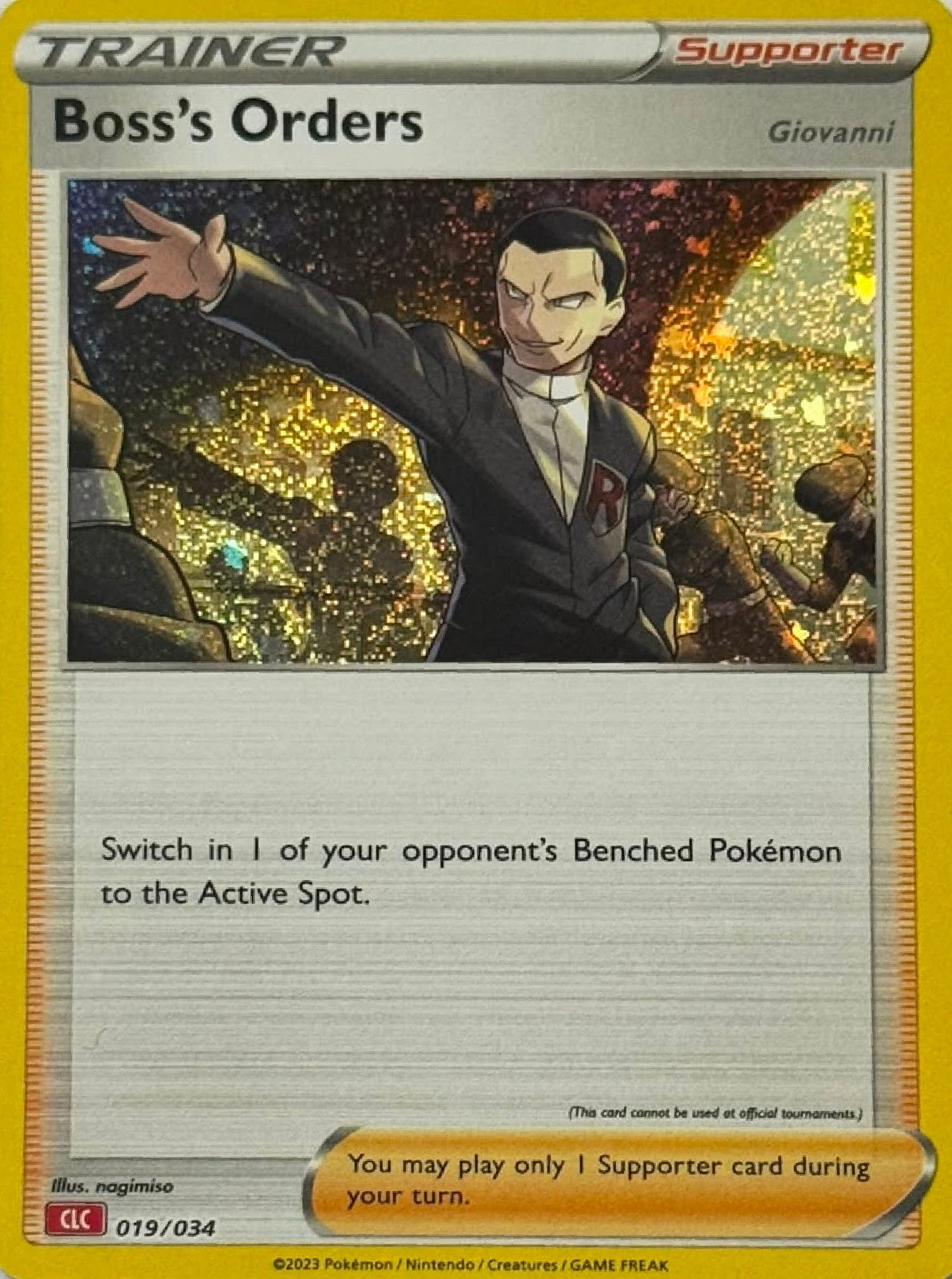 Pokémon Tcg Boss's Orders 019/034 (CLC) Holo