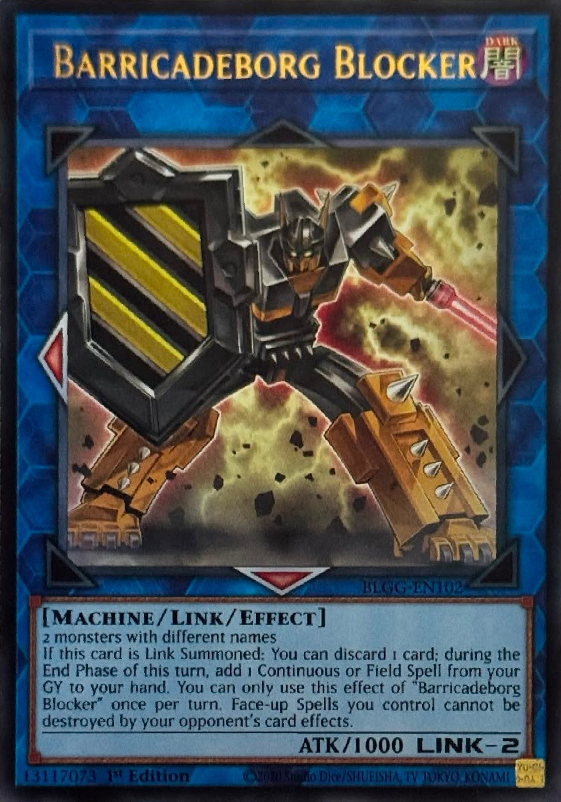 Yugioh! Barricadeborg Blocker BLGG-EN102 1st Edition Ultra