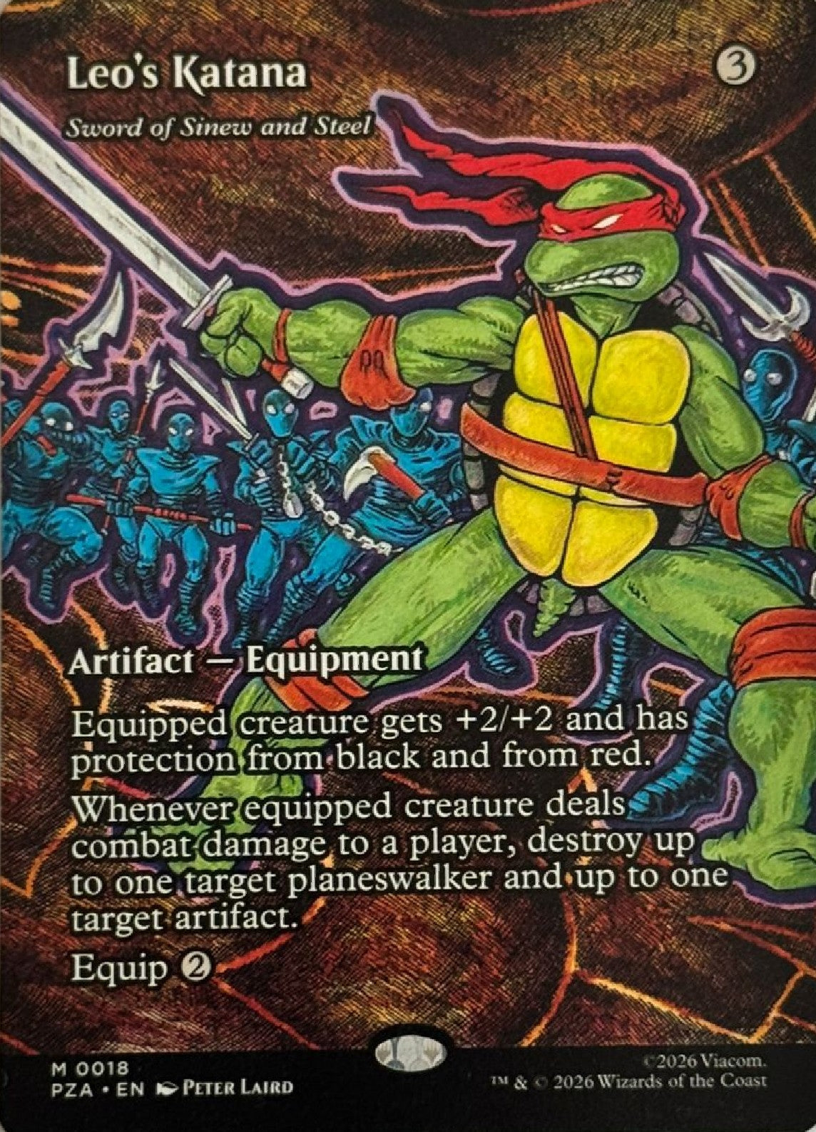 Magic tcg Leo's Katana 0018 Borderless
