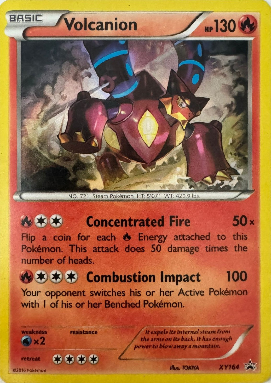 Pokémon tcg Volcanion Xy164 Holo