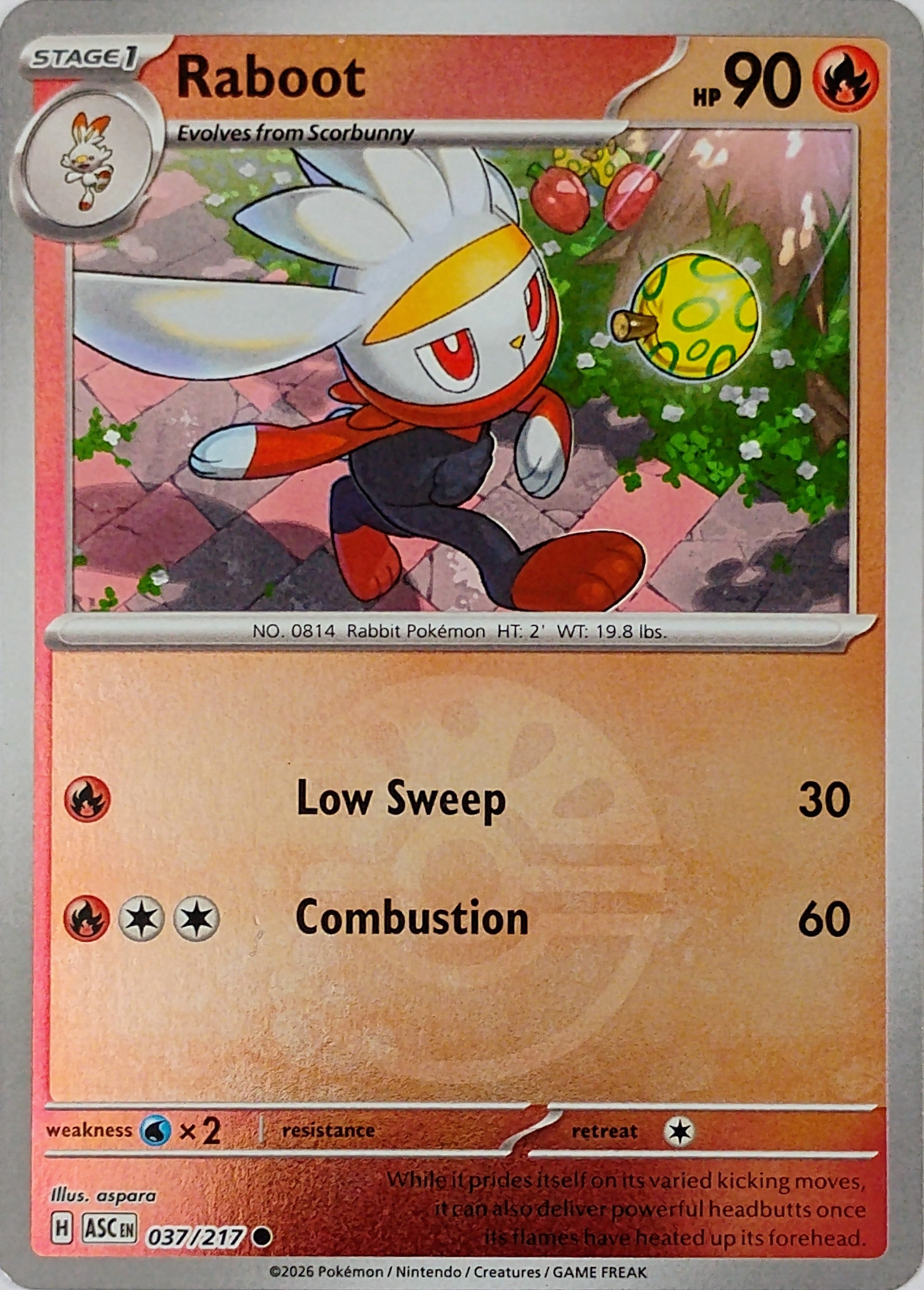 Pokémon tcg Raboot 037/217 (Friend Ball)