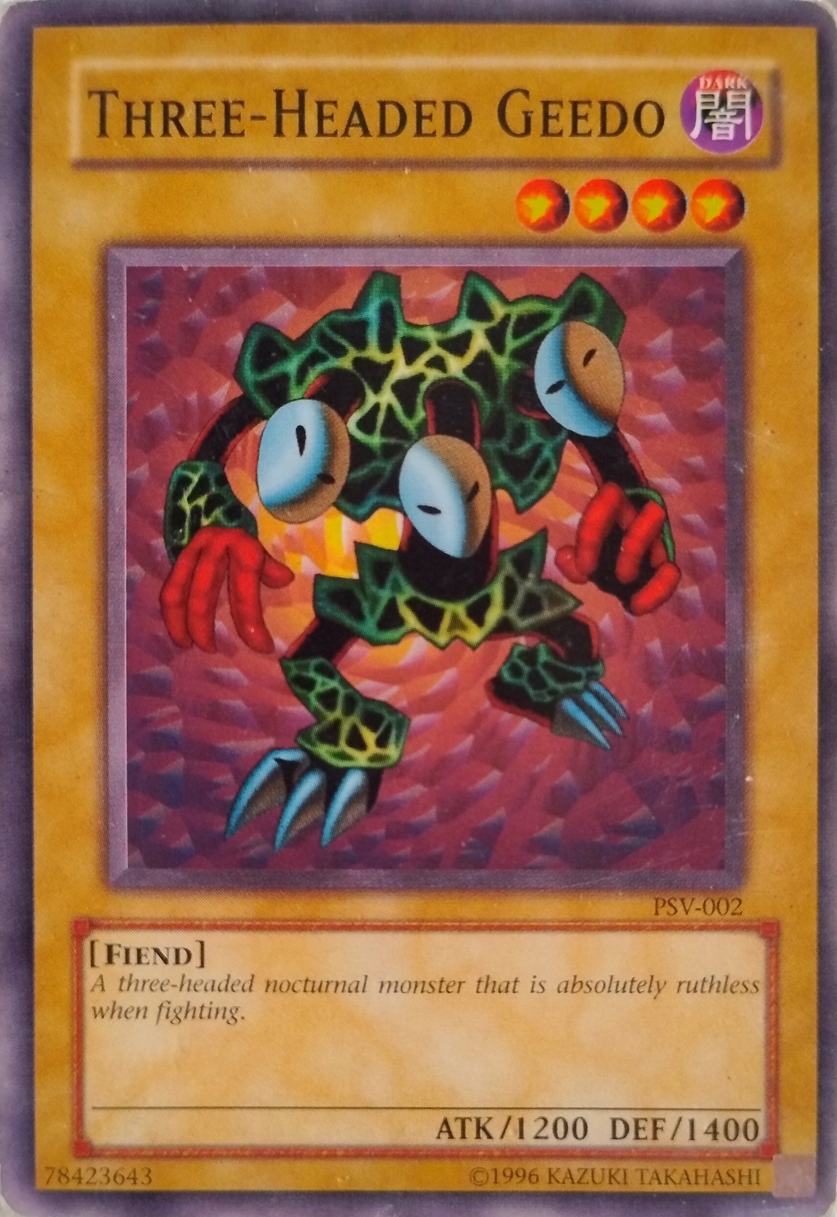 Yugioh! Three-Headed Geedo Psv-002
