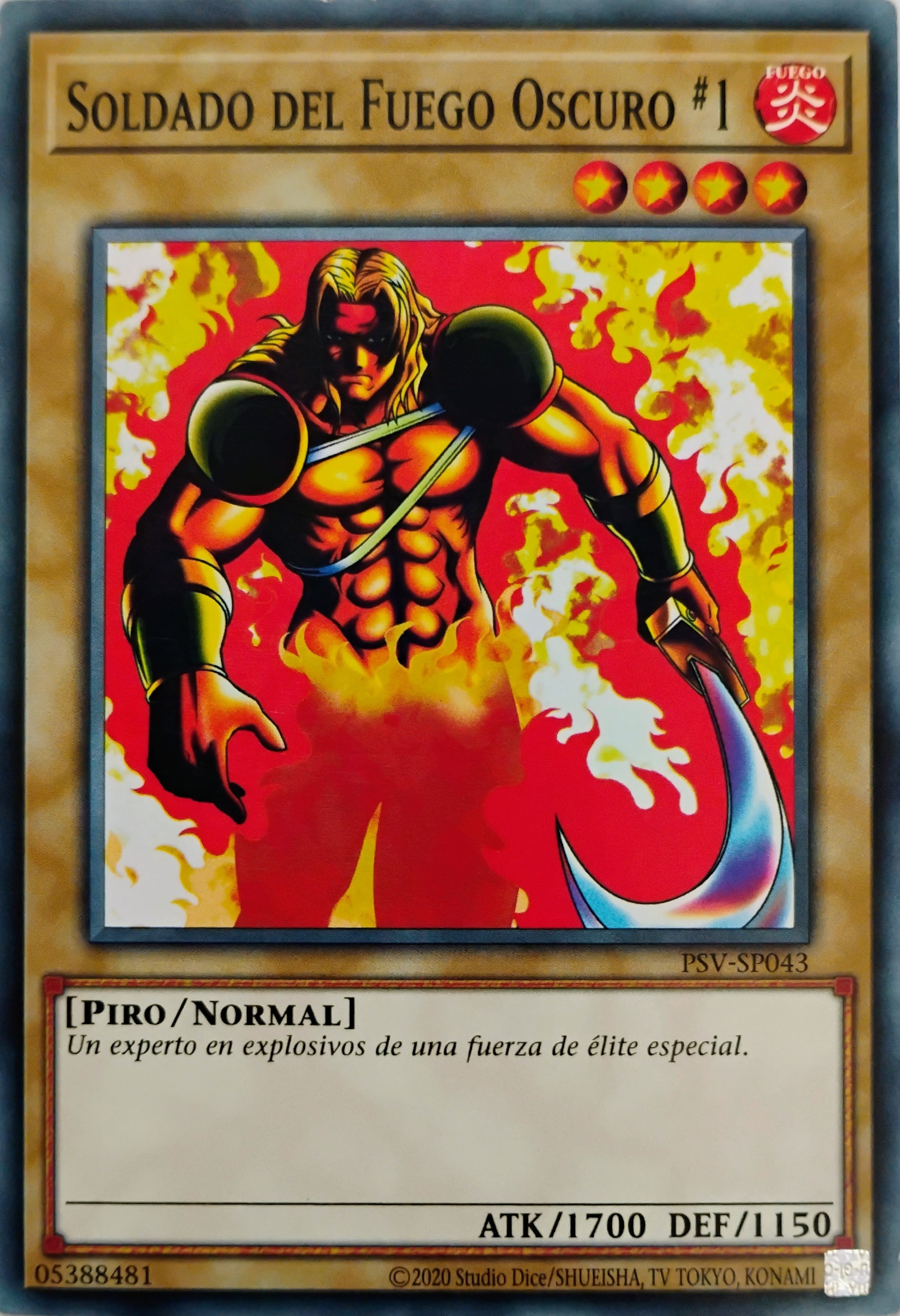 Yugioh! Soldado Del Fuego Oscuro #1 Psv-sp043