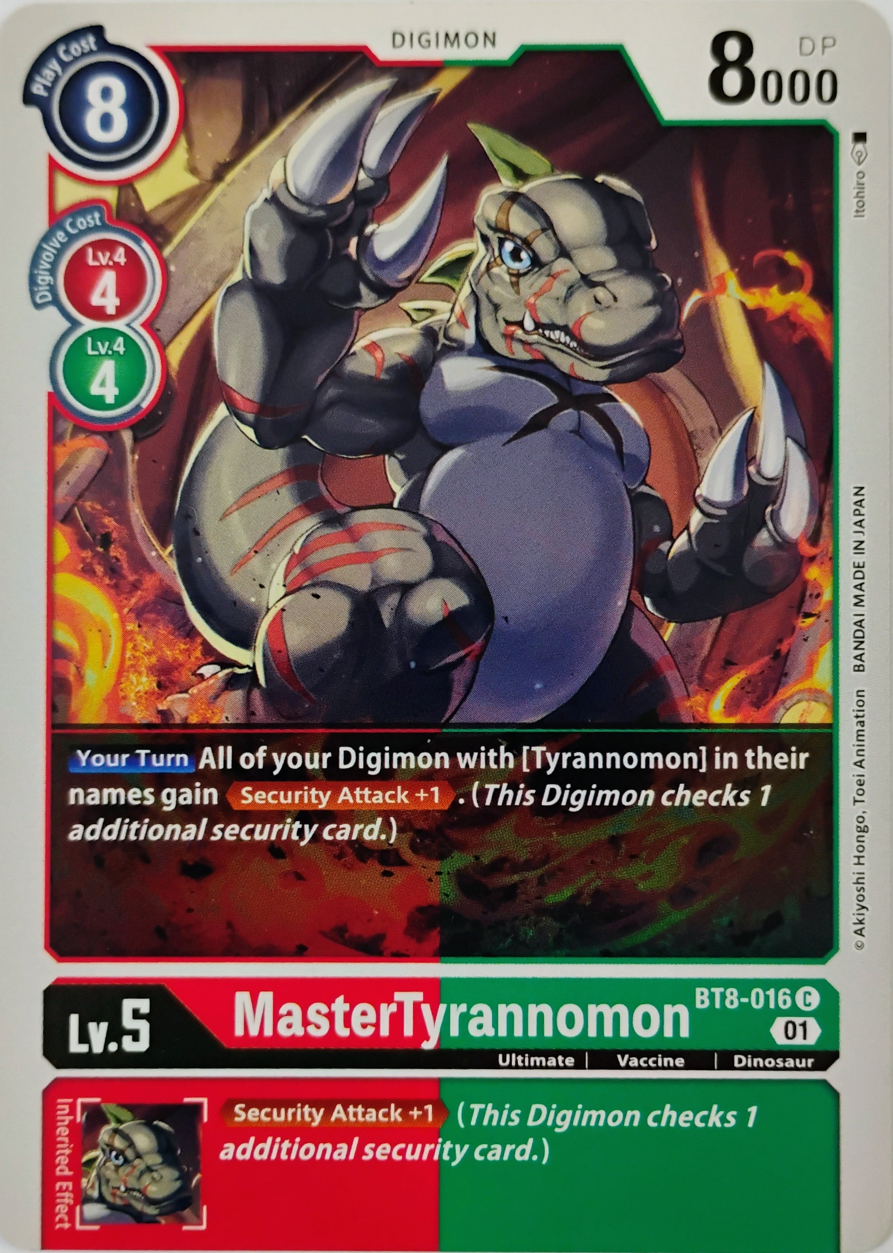 Digimon tcg MasterTyrannomon Bt8-016