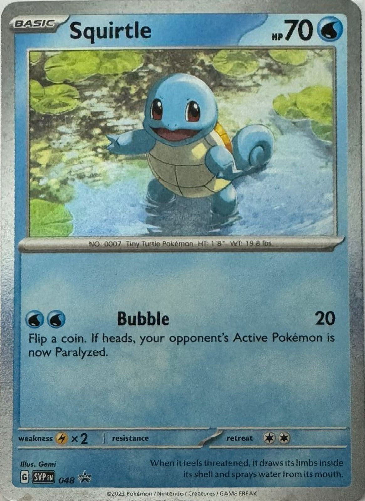 Pokémon tcg Squirtle 048 Holo Cosmo