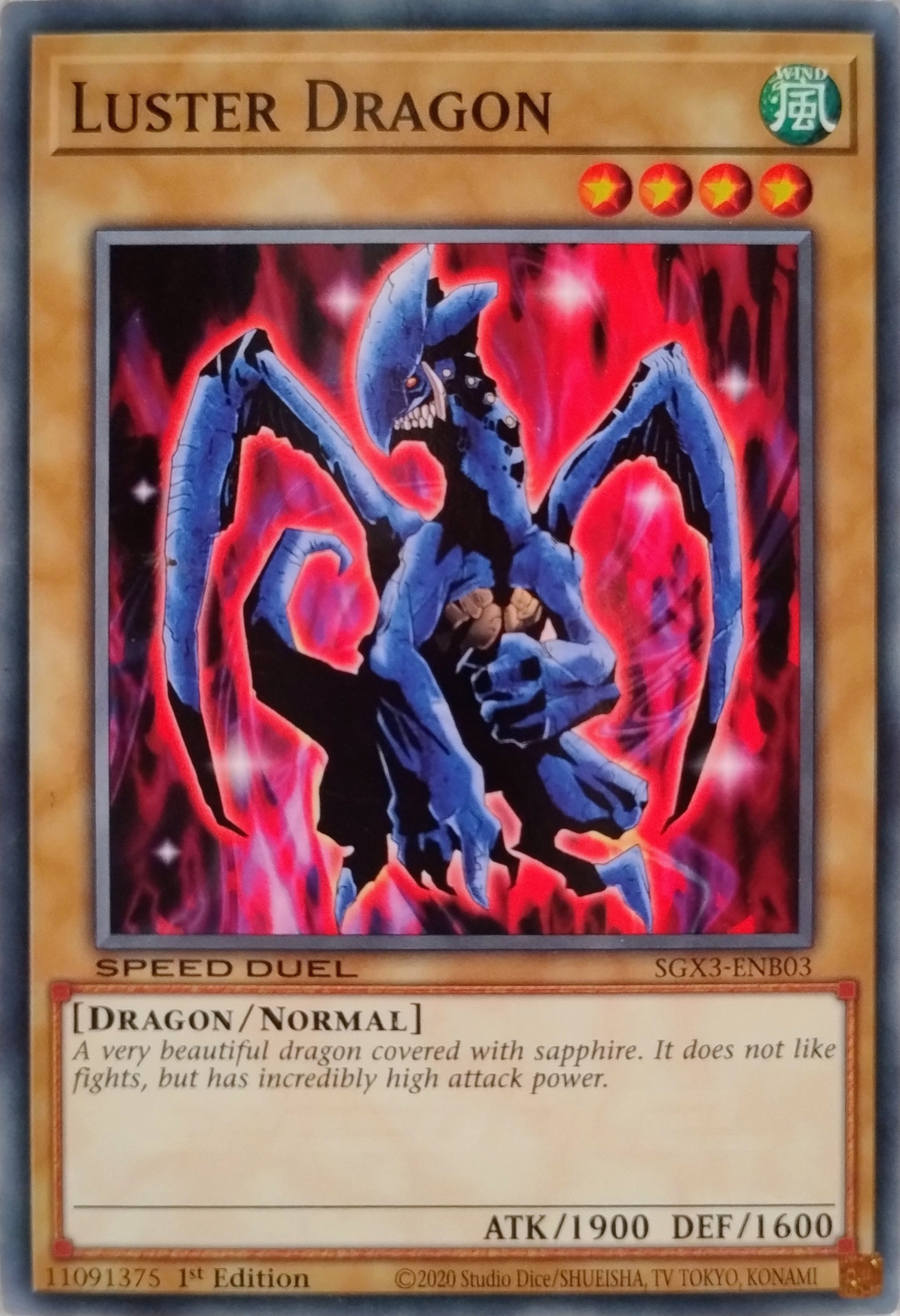 Yugioh! Luster Dragon Sgx3-enb03 1st Edition Speed Duel