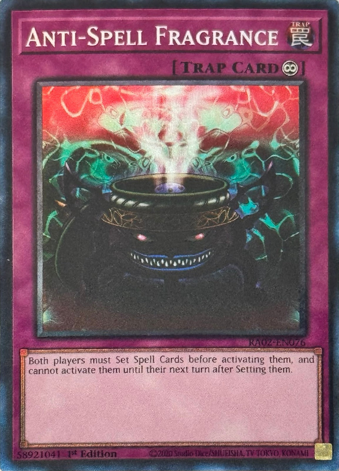Yugioh! Anti-Spell Fragrance RA02-EN076 1st Edition Collector