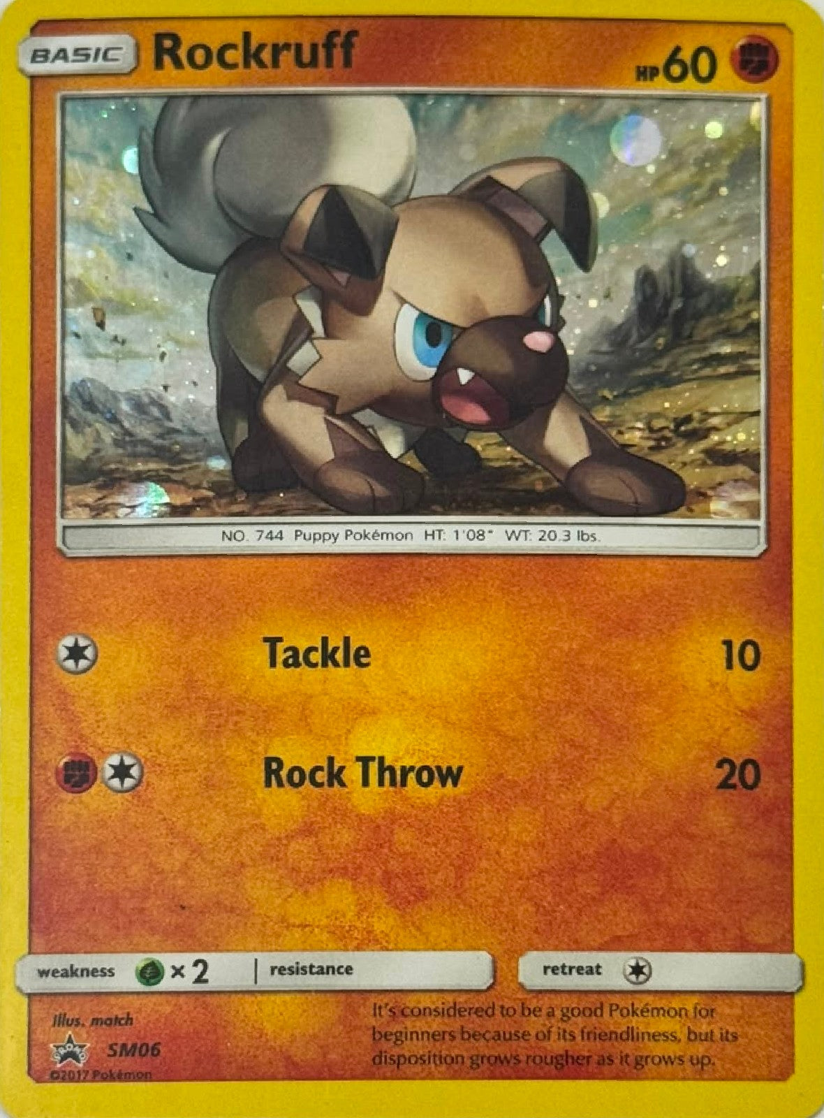 Pokémon Tcg Rockruff SM06 Holo